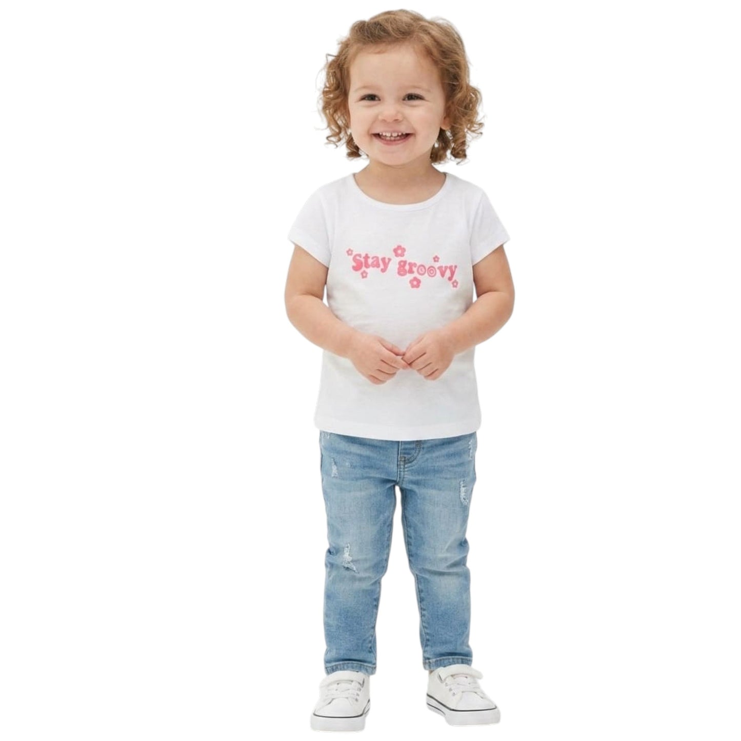 Kids Girl's Printed Top,White