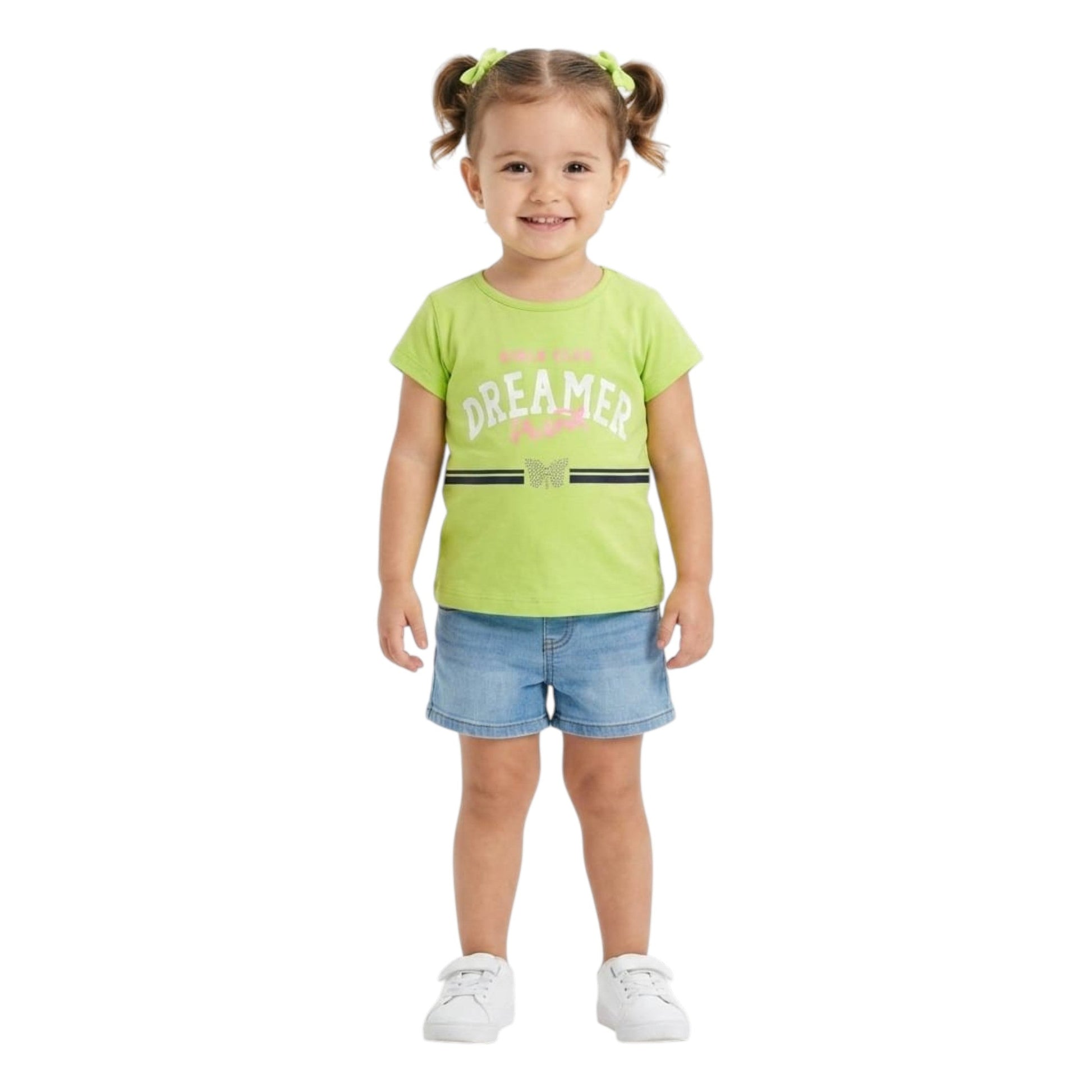 Kids Girl's Printed Top,Light Green