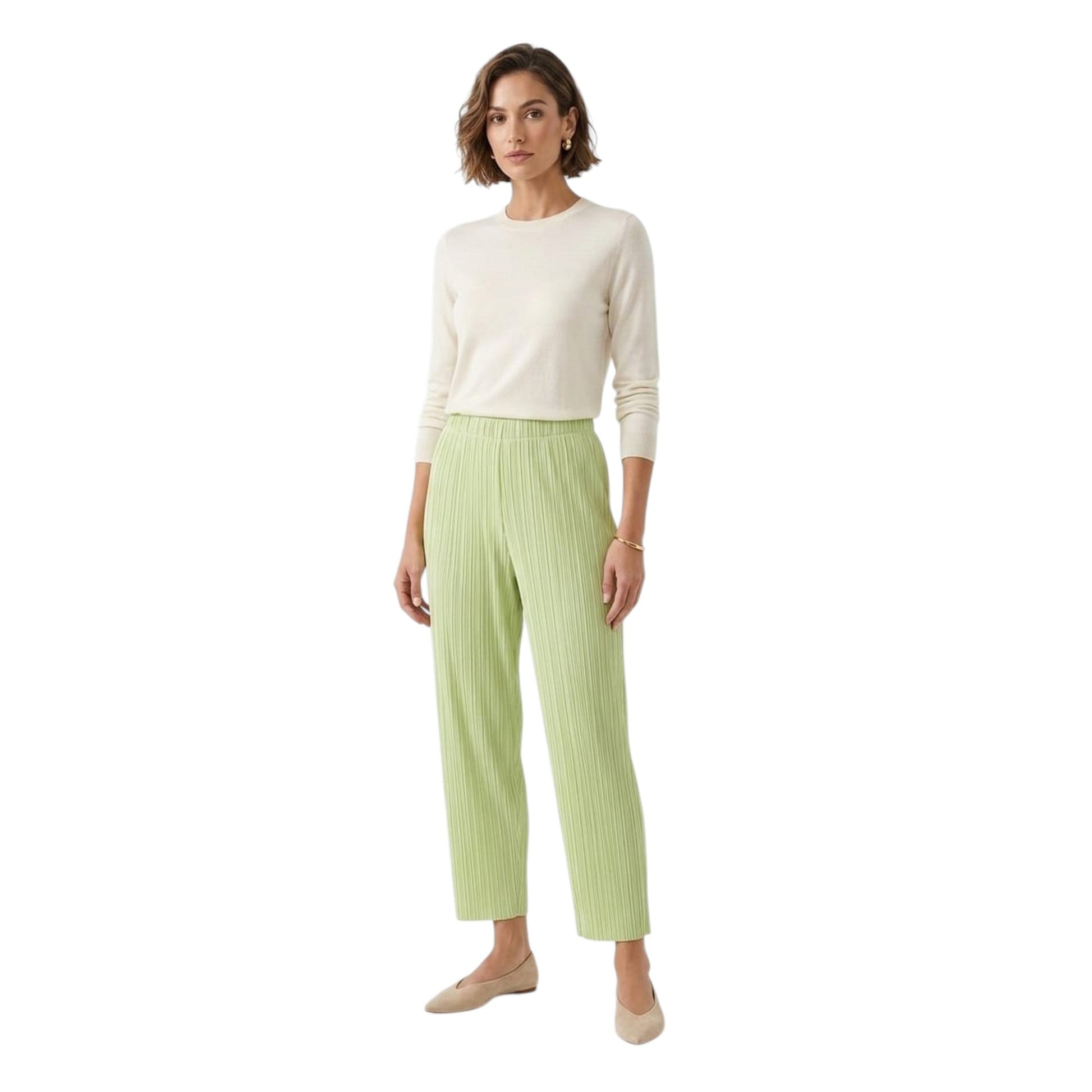 Women's Ribbed Pant,Light Green