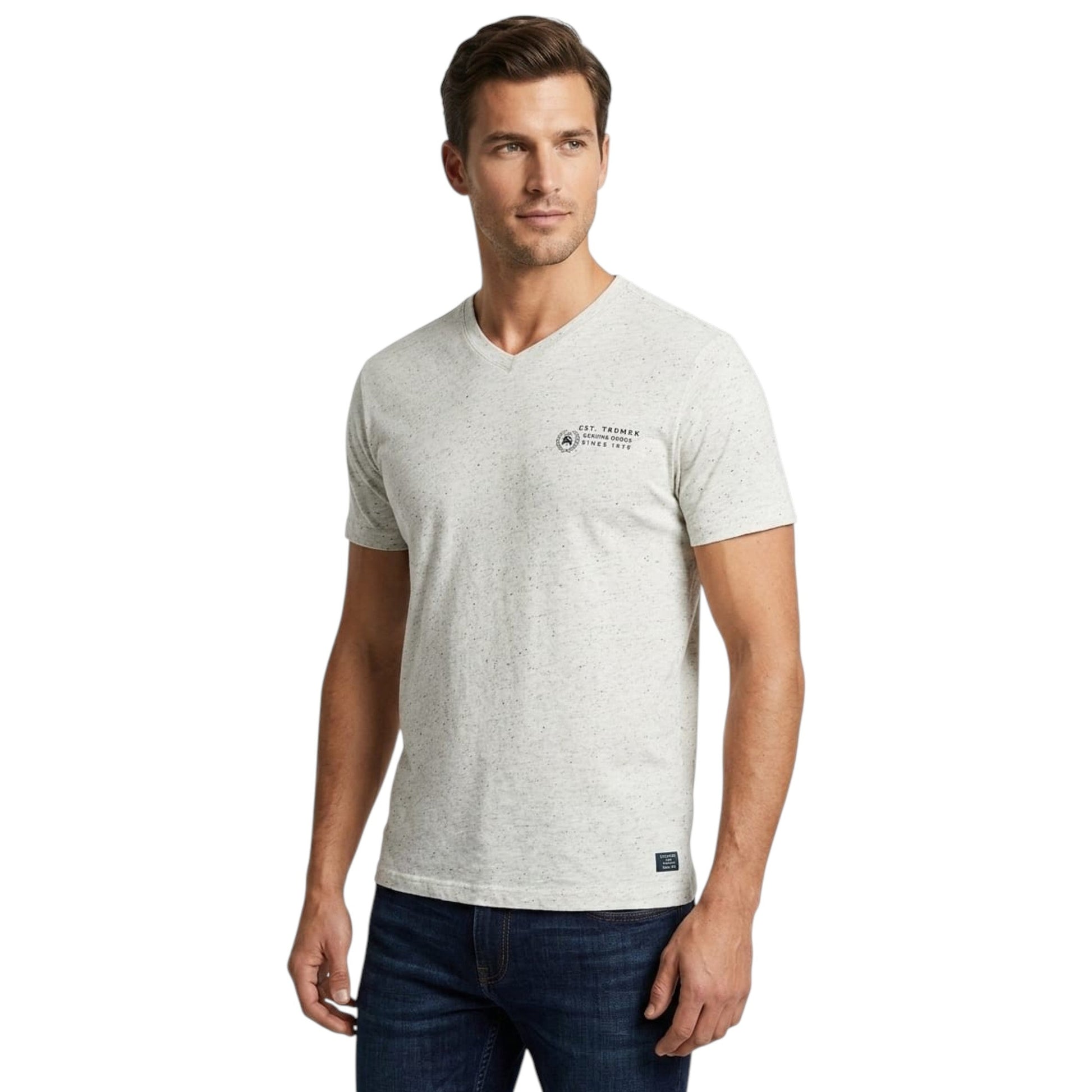 Men's Printed Top,Light Grey