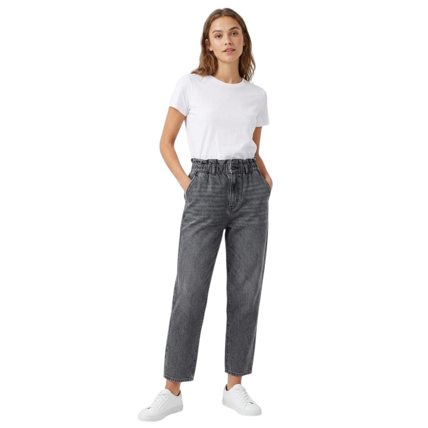 Women's Plain Solid Jeans,Dark Grey