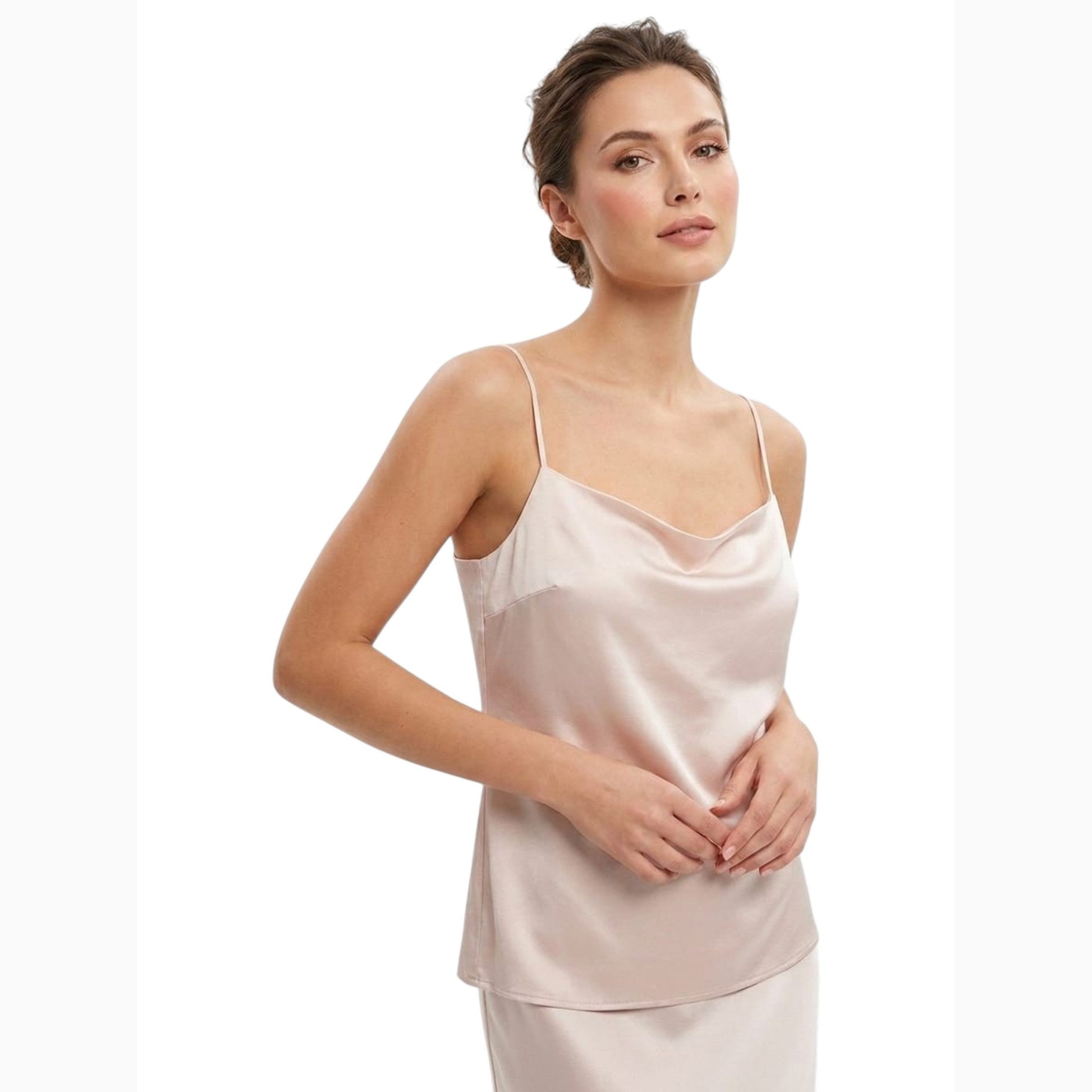 Women's Plain Solid Top,Beige