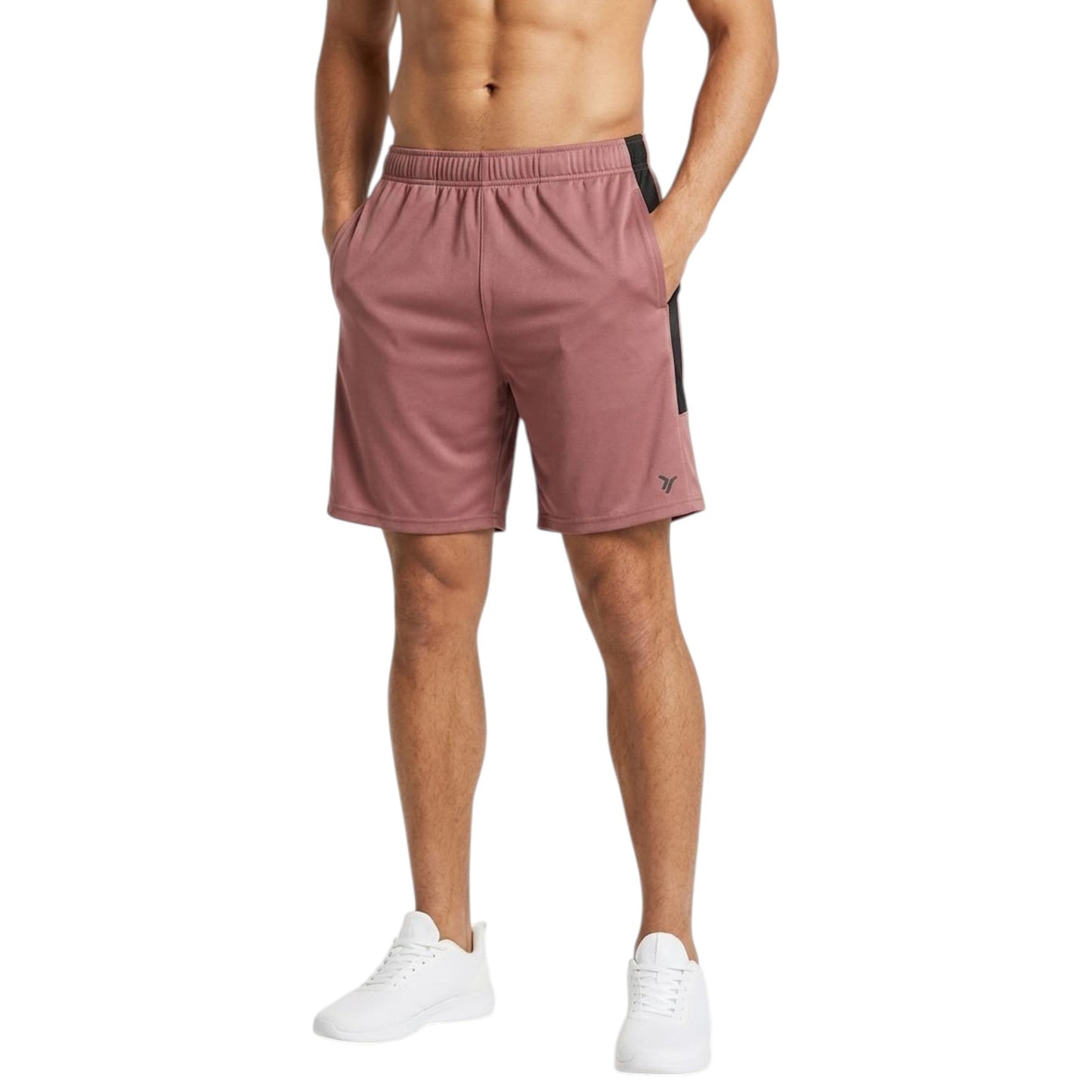 Men's Plain Solid Short,Brick Red