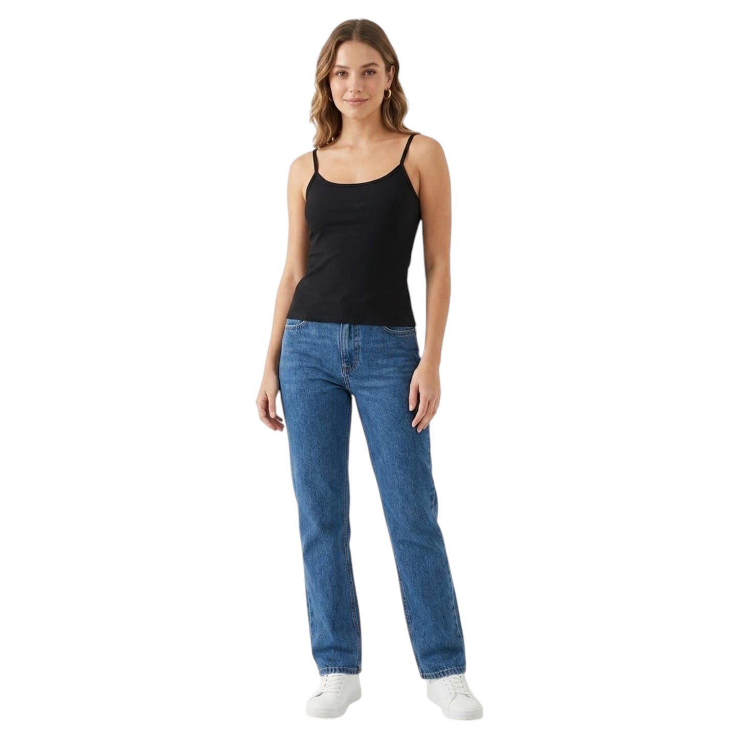 Women's Plain Solid Top,Black
