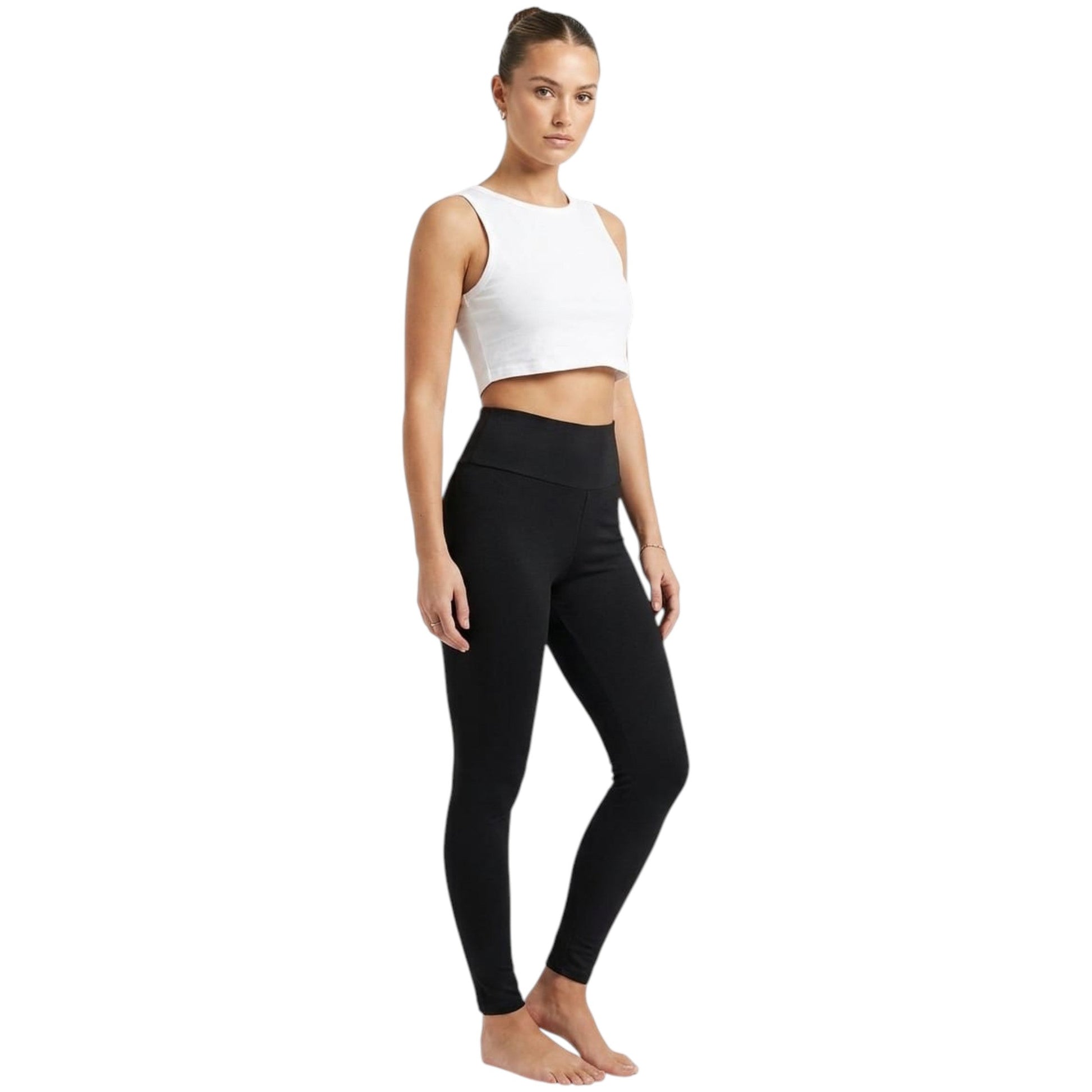 Women's Plain Solid Legging,Black