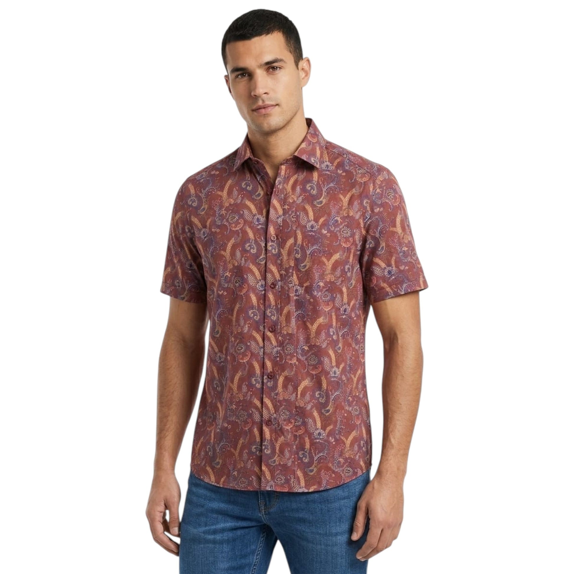 Men's Printed Dress Shirt,Multi