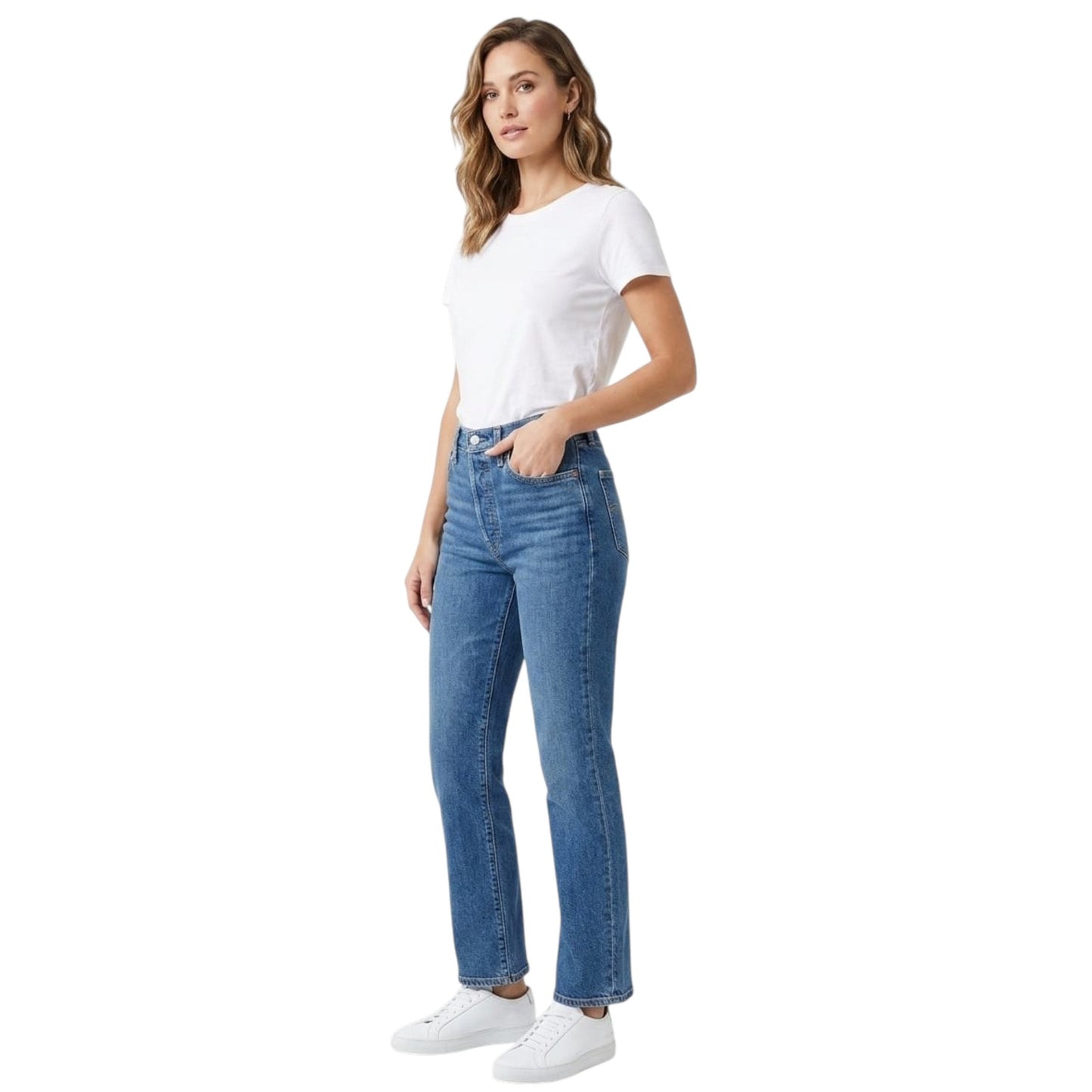 Women's Plain Solid Jeans,Blue