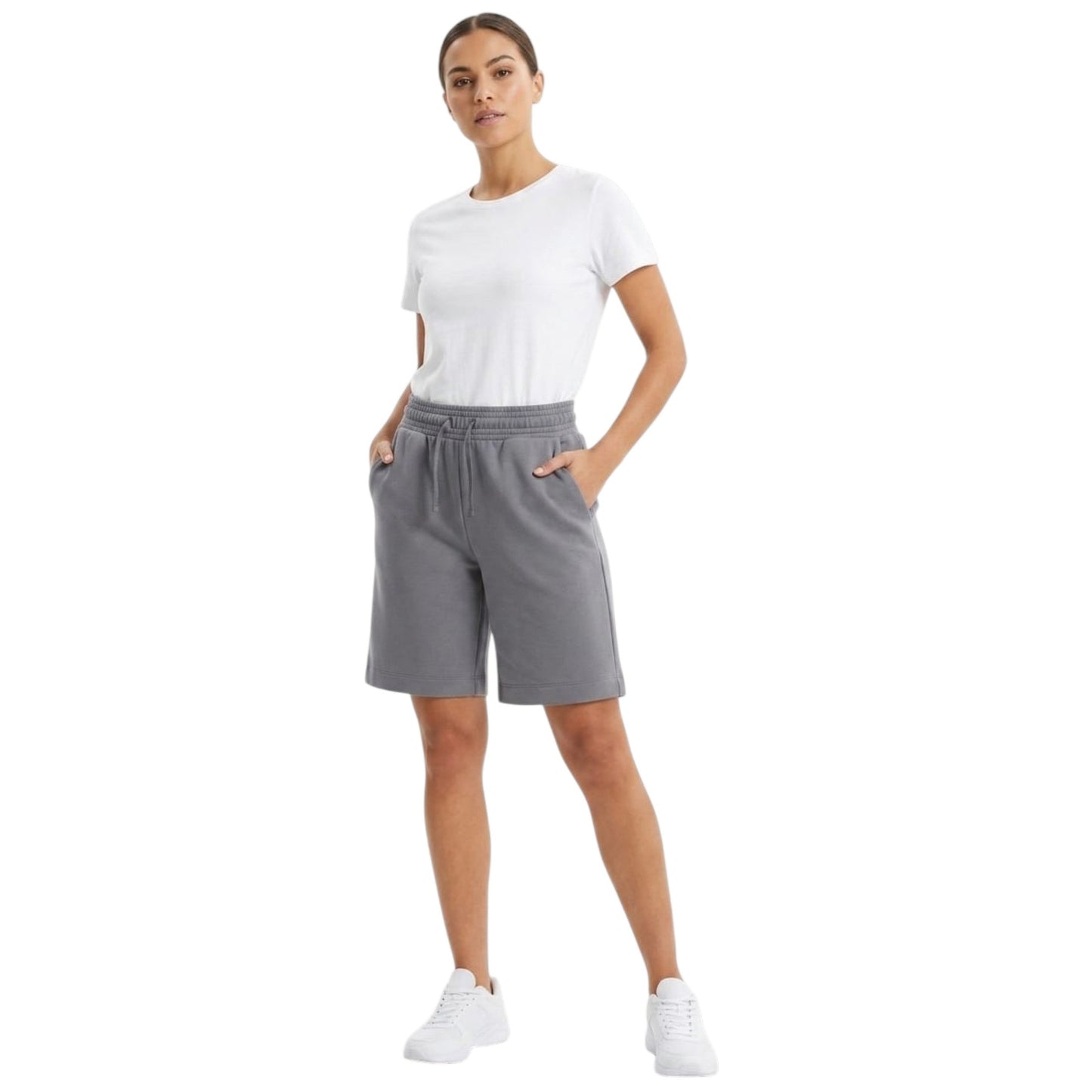 Women's Plain Solid Short,Grey