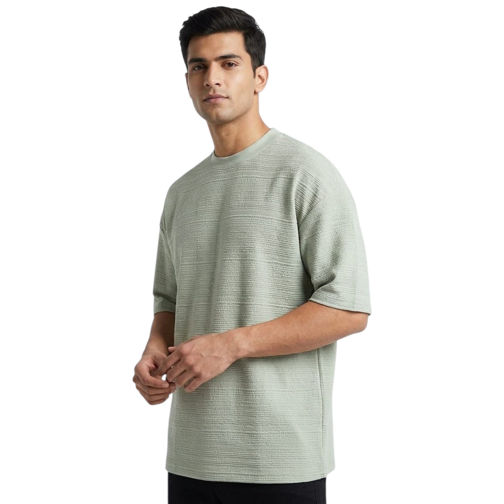 Men's Textured Top,Mint Green