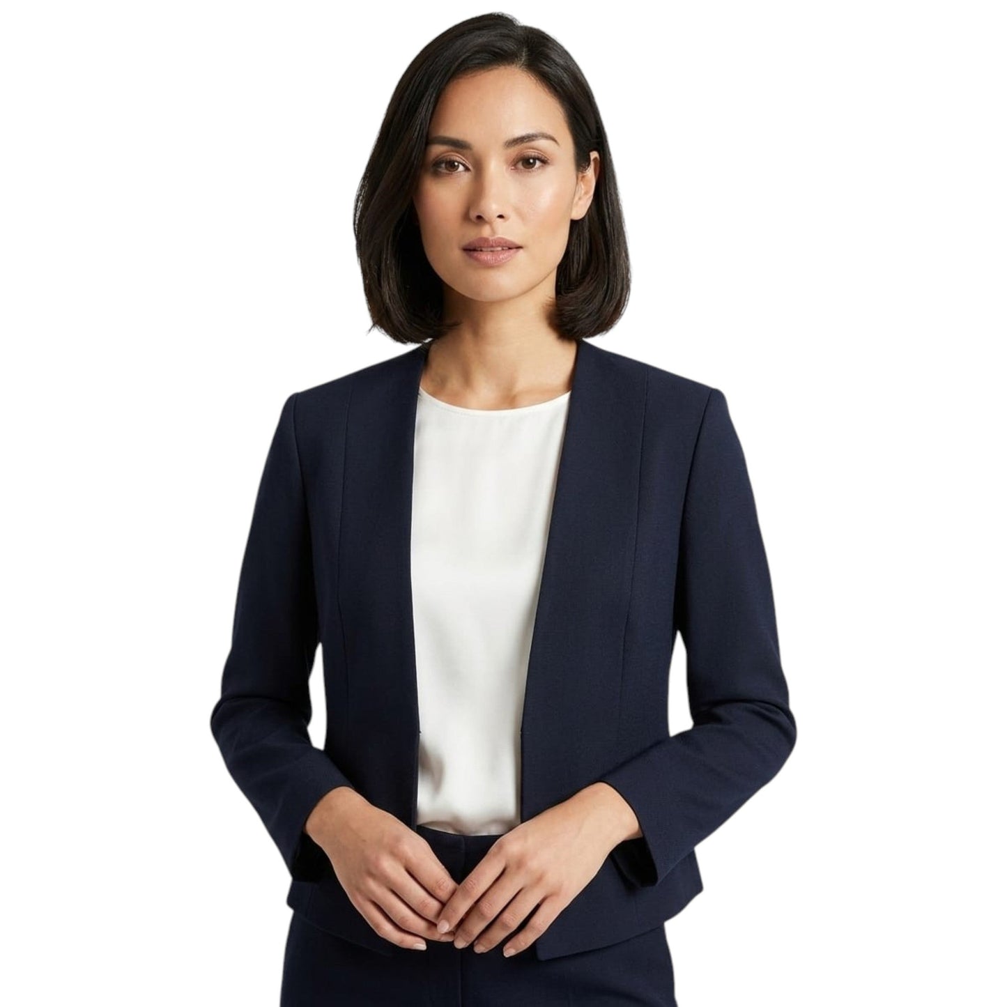 Women'sd Plain Solid Blazer,Navy