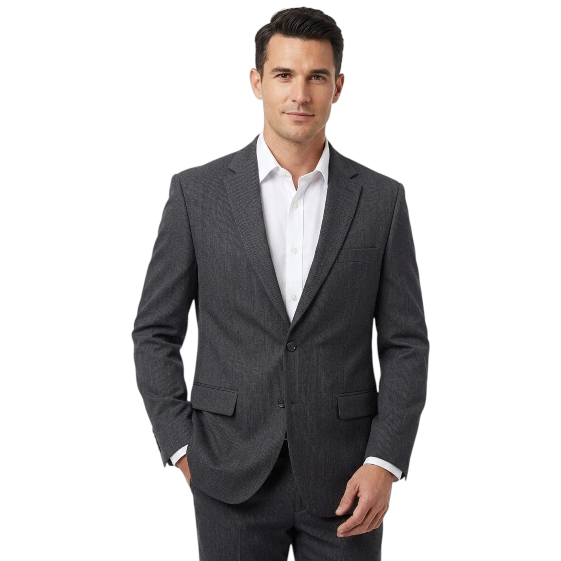 Men's Plain Solid Blazer,Dark Grey