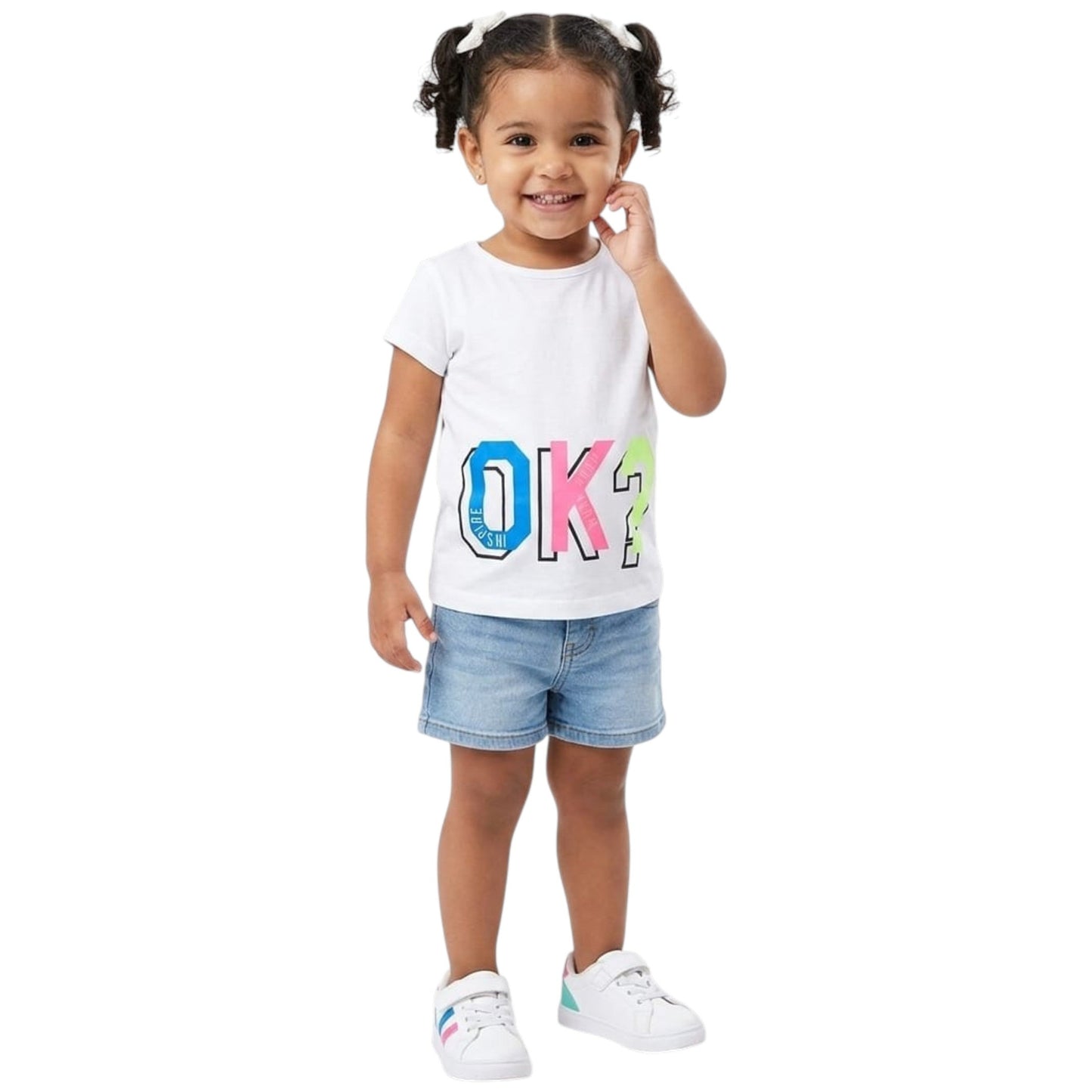 Kids Girl's Printed Top,White