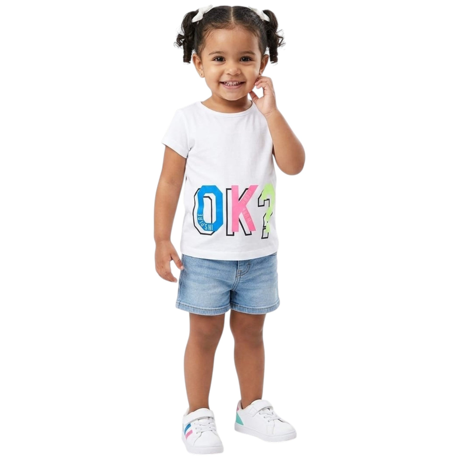 Kids Girl's Printed Top,White