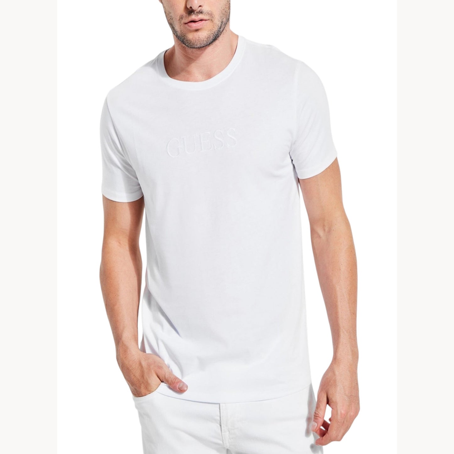 Men's Brand Logo Printed Top,White