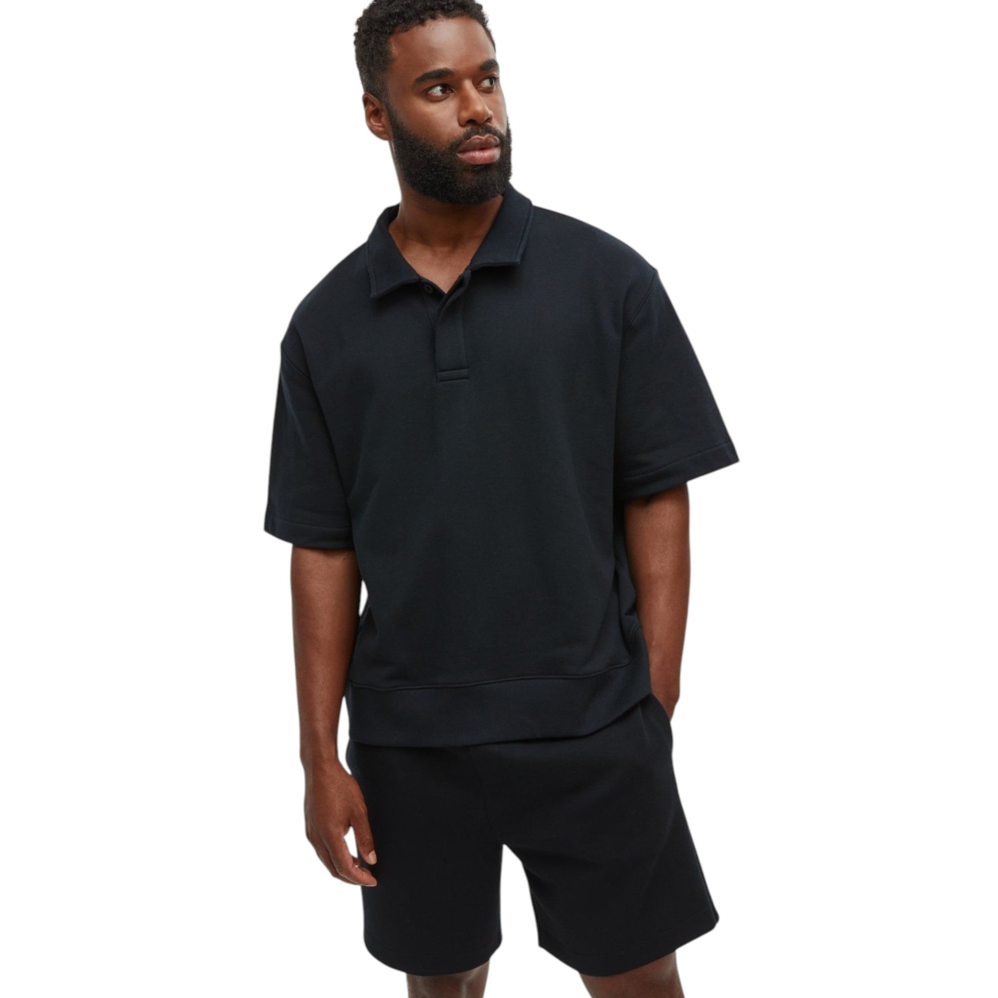 Men's Plain Solid Top,Black