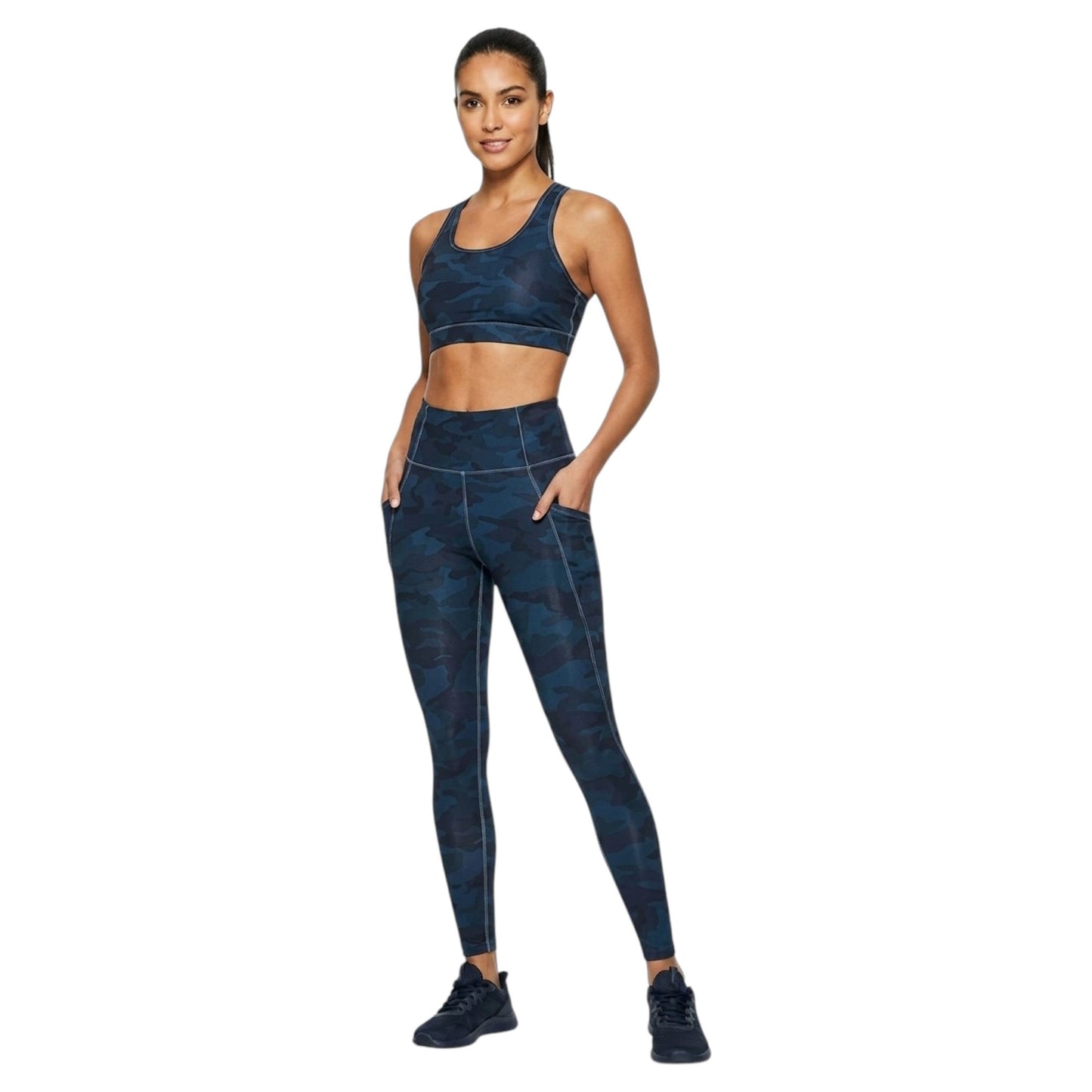 Women's Printed Legging,Navy