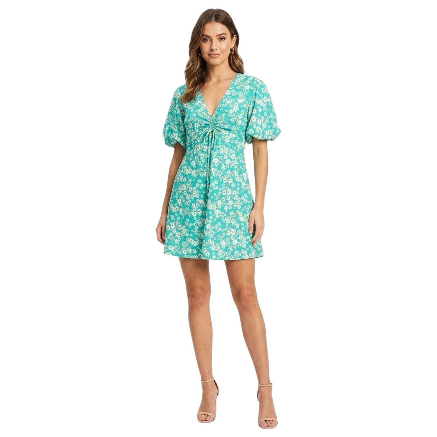 Women's Floral Printed Dress,Green
