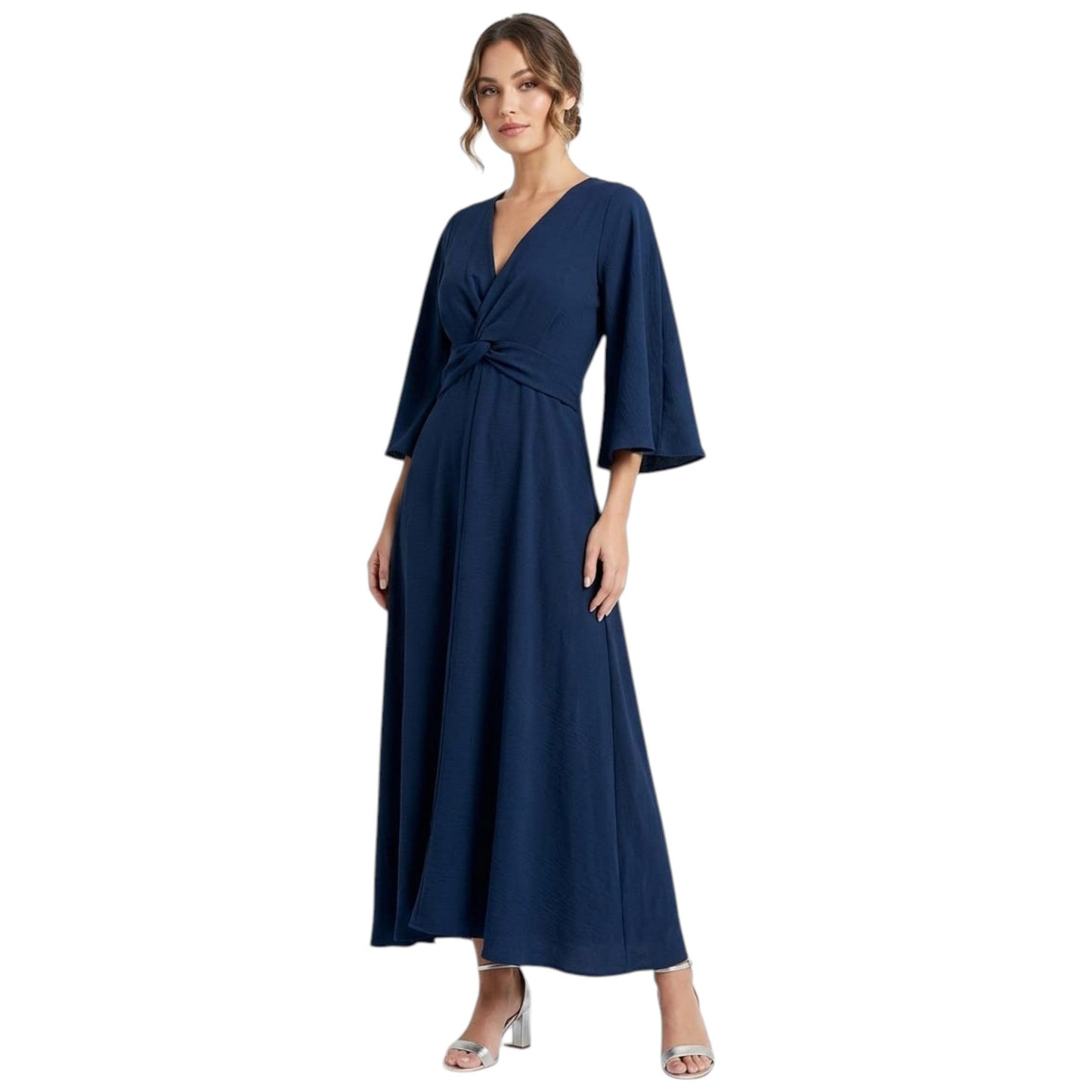 Women's Plain Solid Dress,Navy