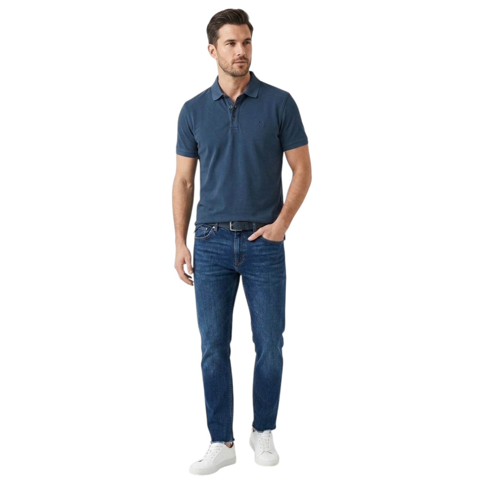 Men's Plain Solid Top,Navy