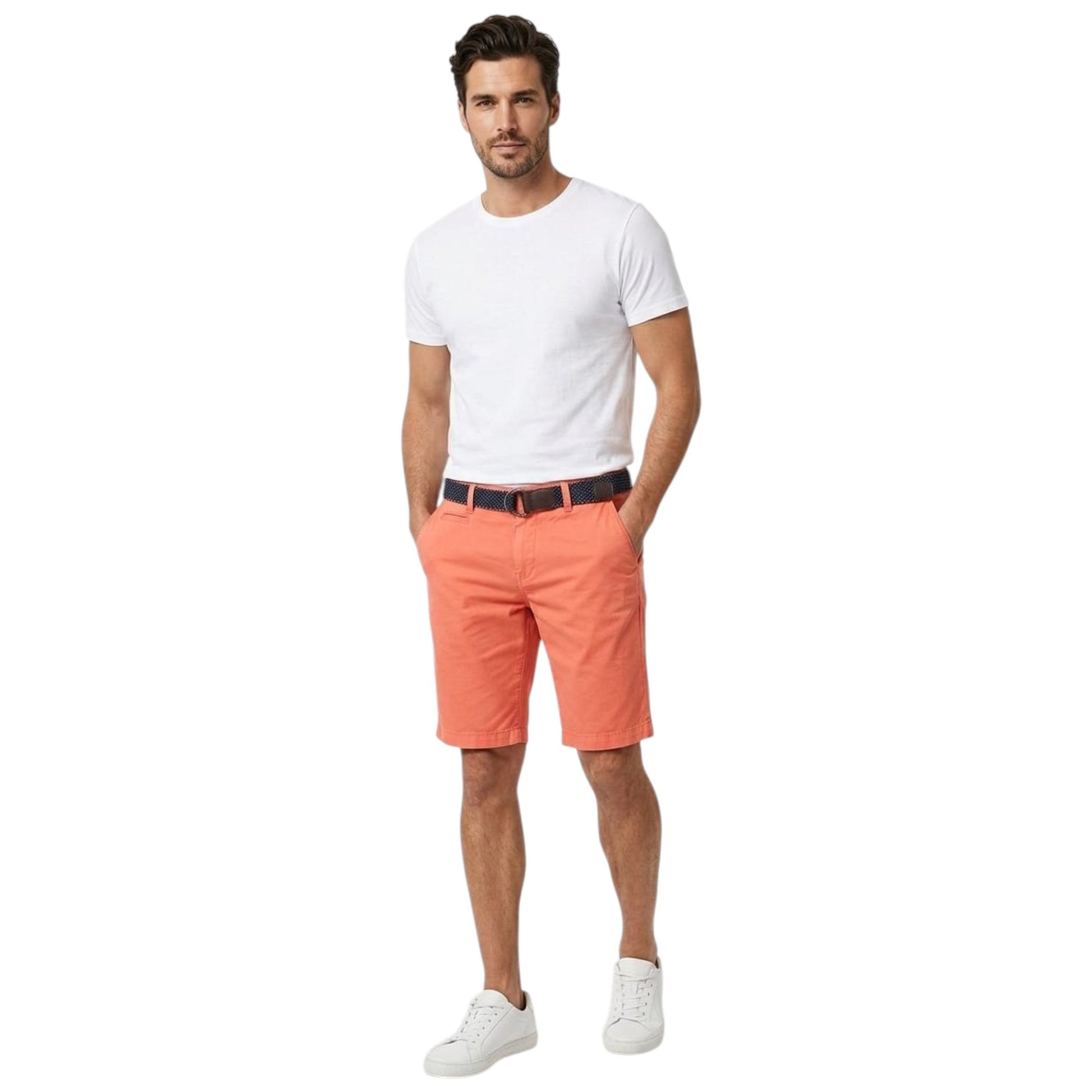 Men's Plain Solid Short,Coral Pink