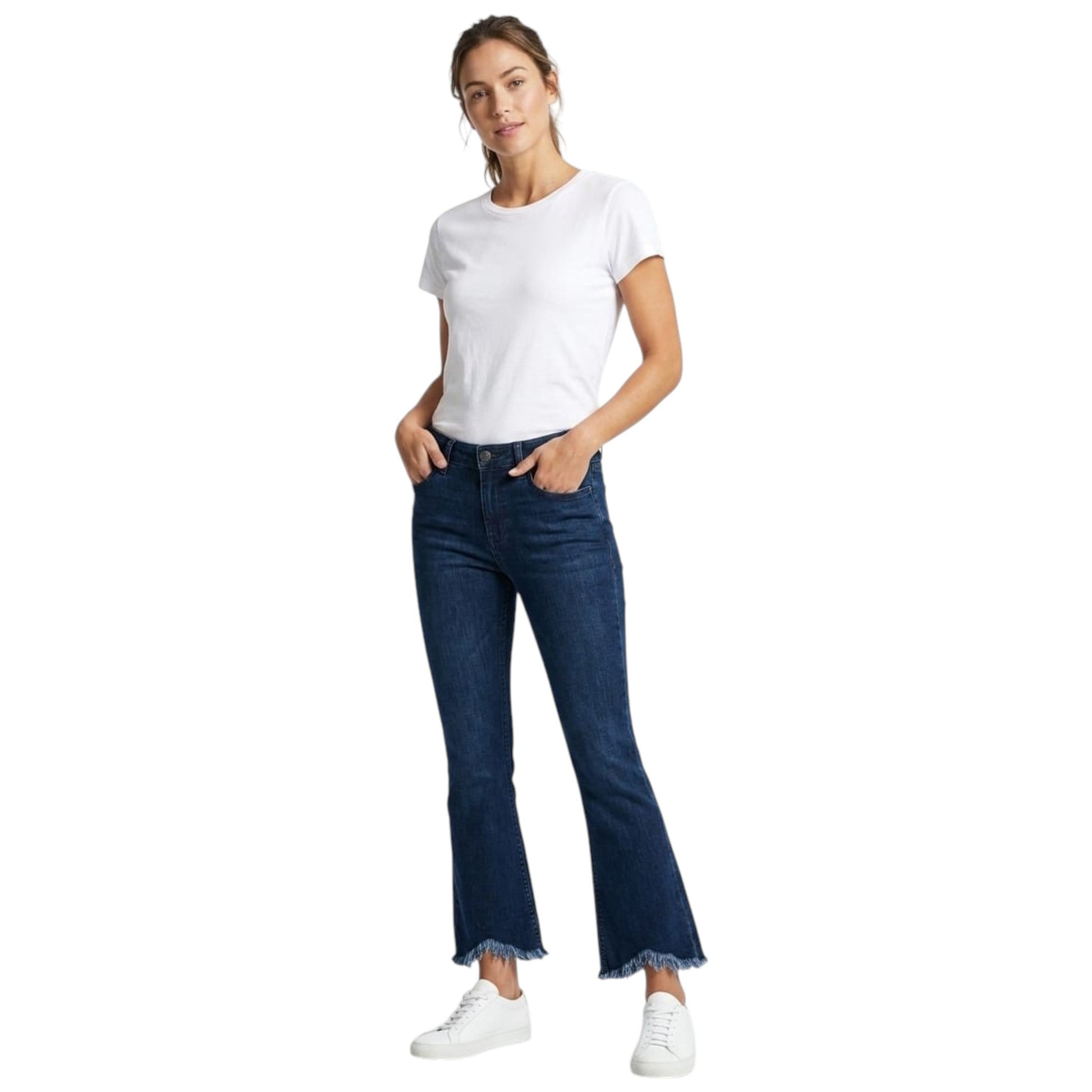 Women's Plain Solid Jeans,Navy Blue