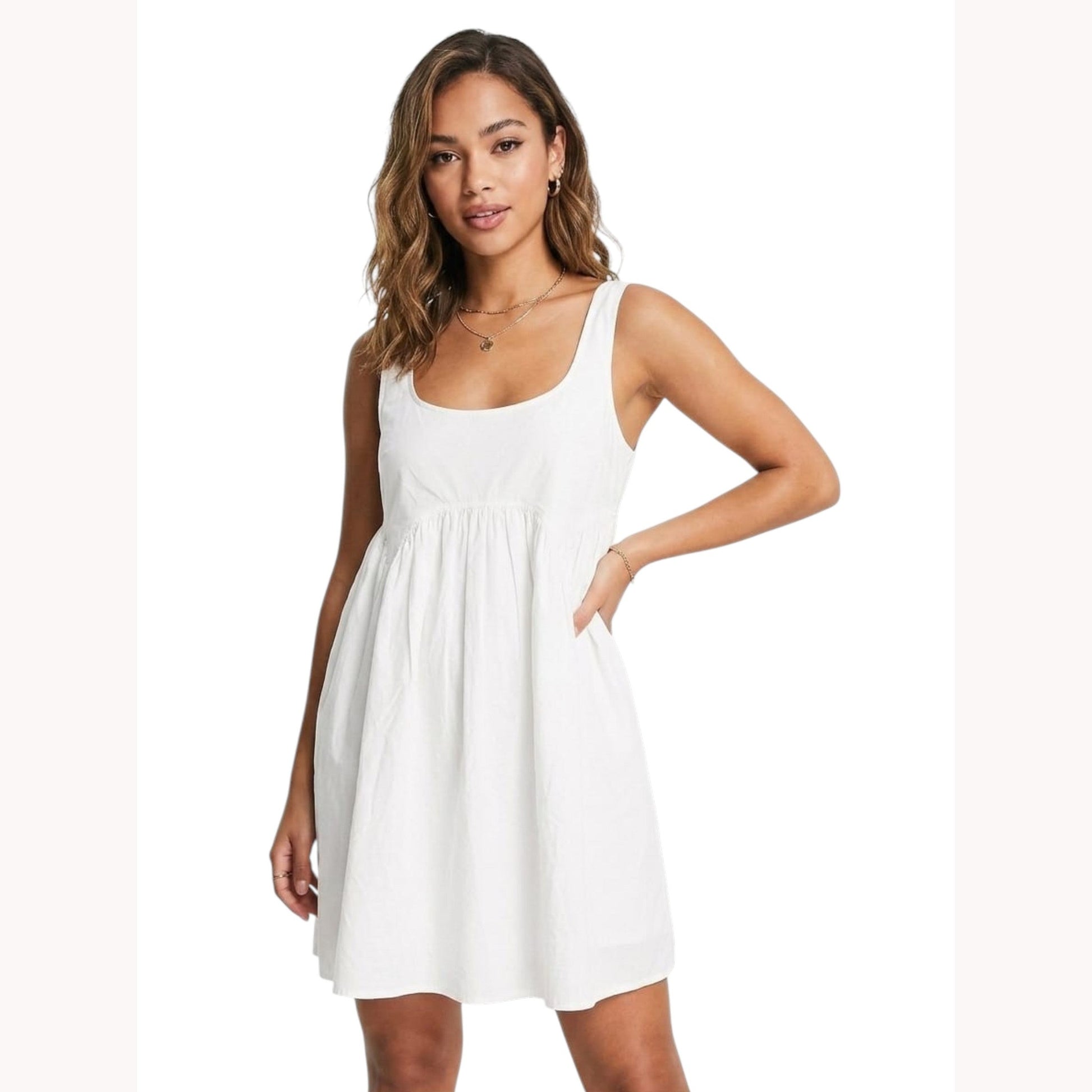 Women's Plain Dress,White
