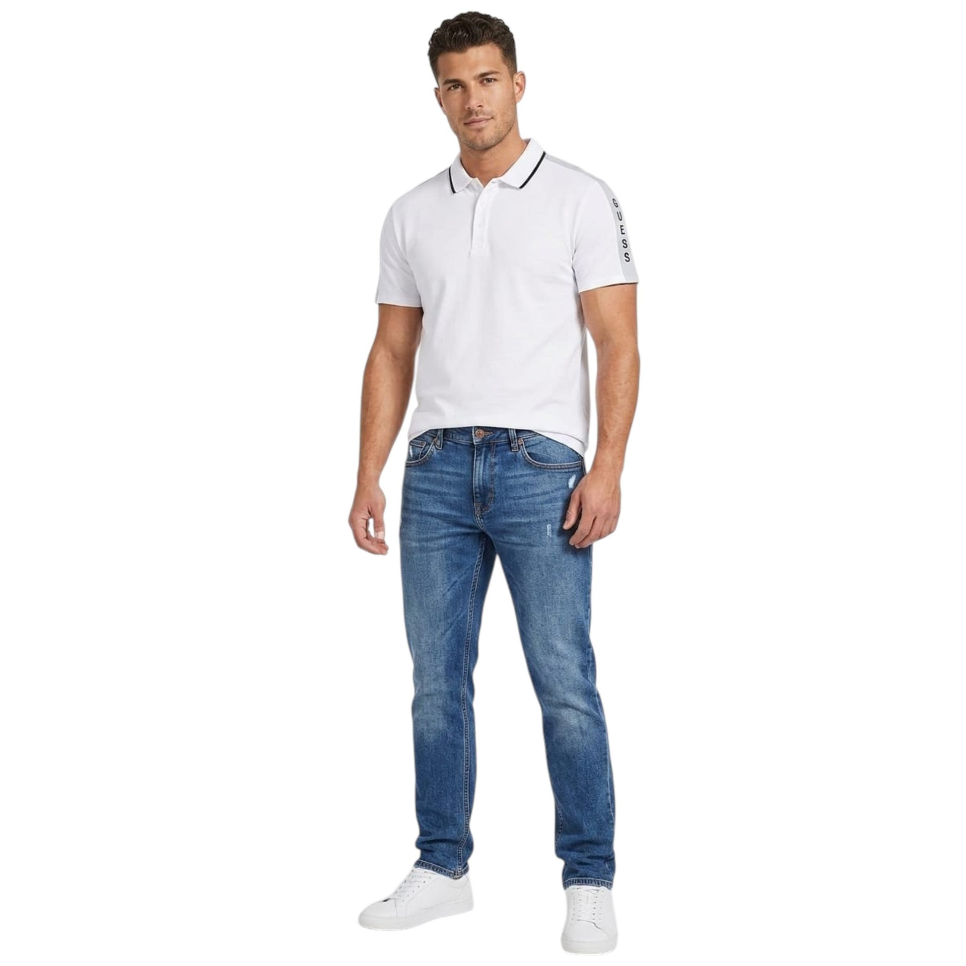 Men's Colorblocked Top,White