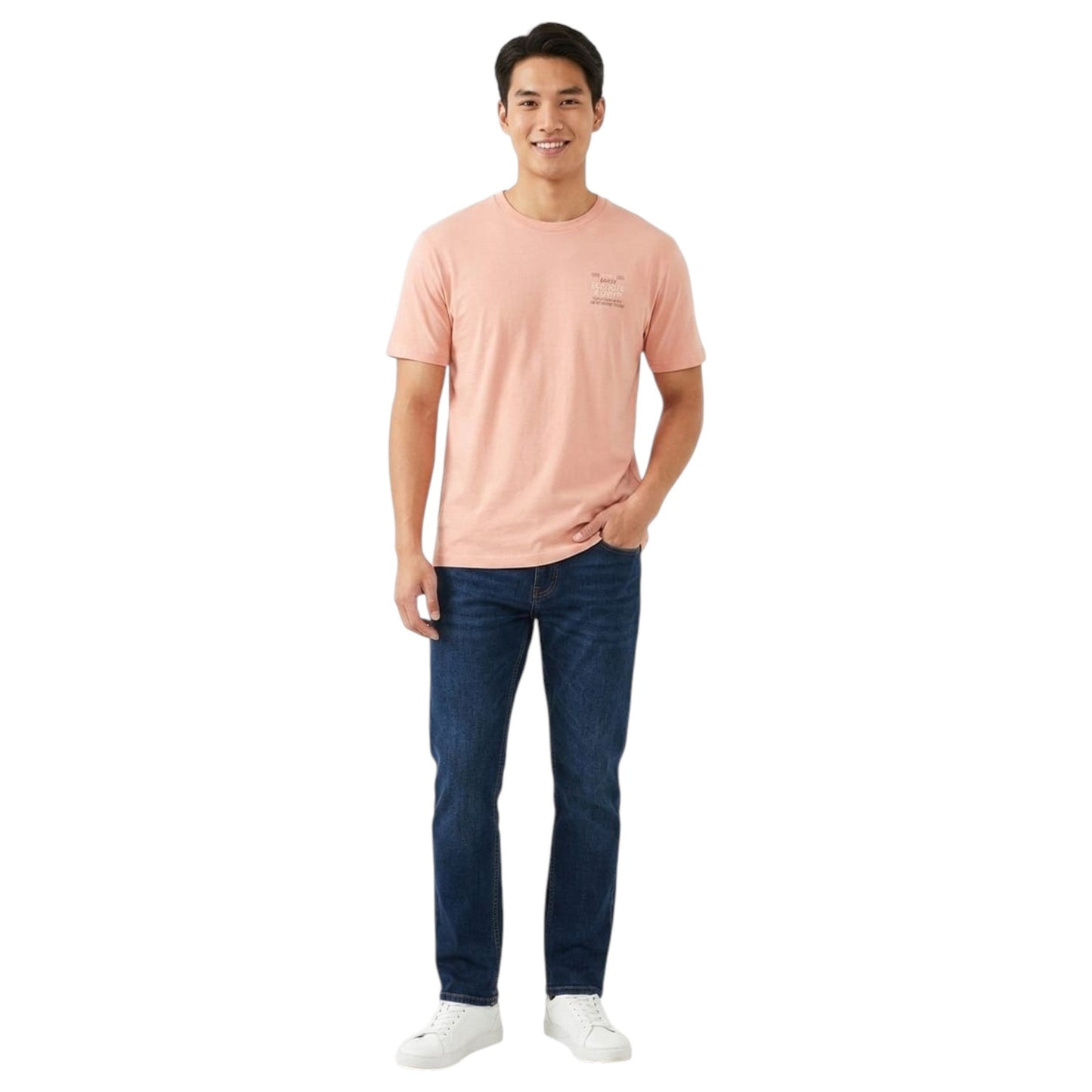 Men's Printed Top,Coral