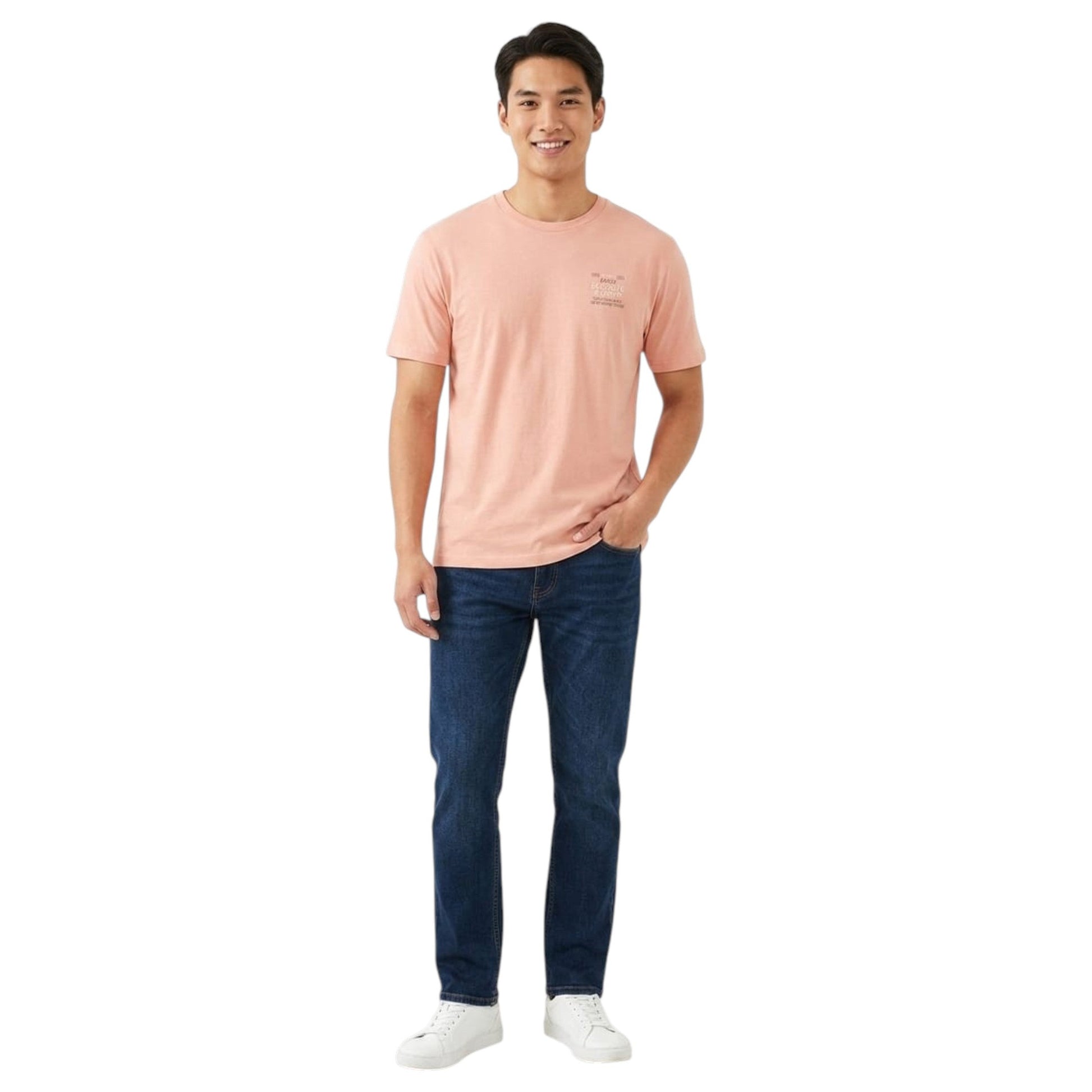 Men's Printed Top,Coral