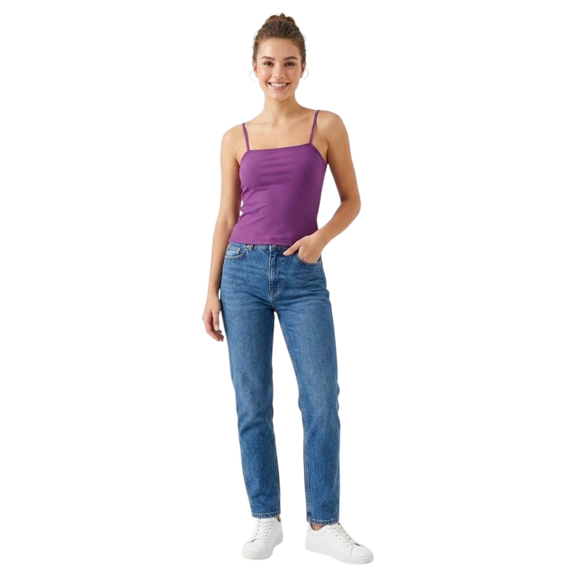 Women's Ribbed Top,Mauve