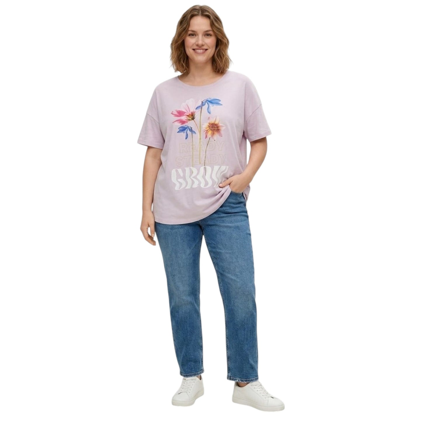 Women's Printed Top,Dusty Purple