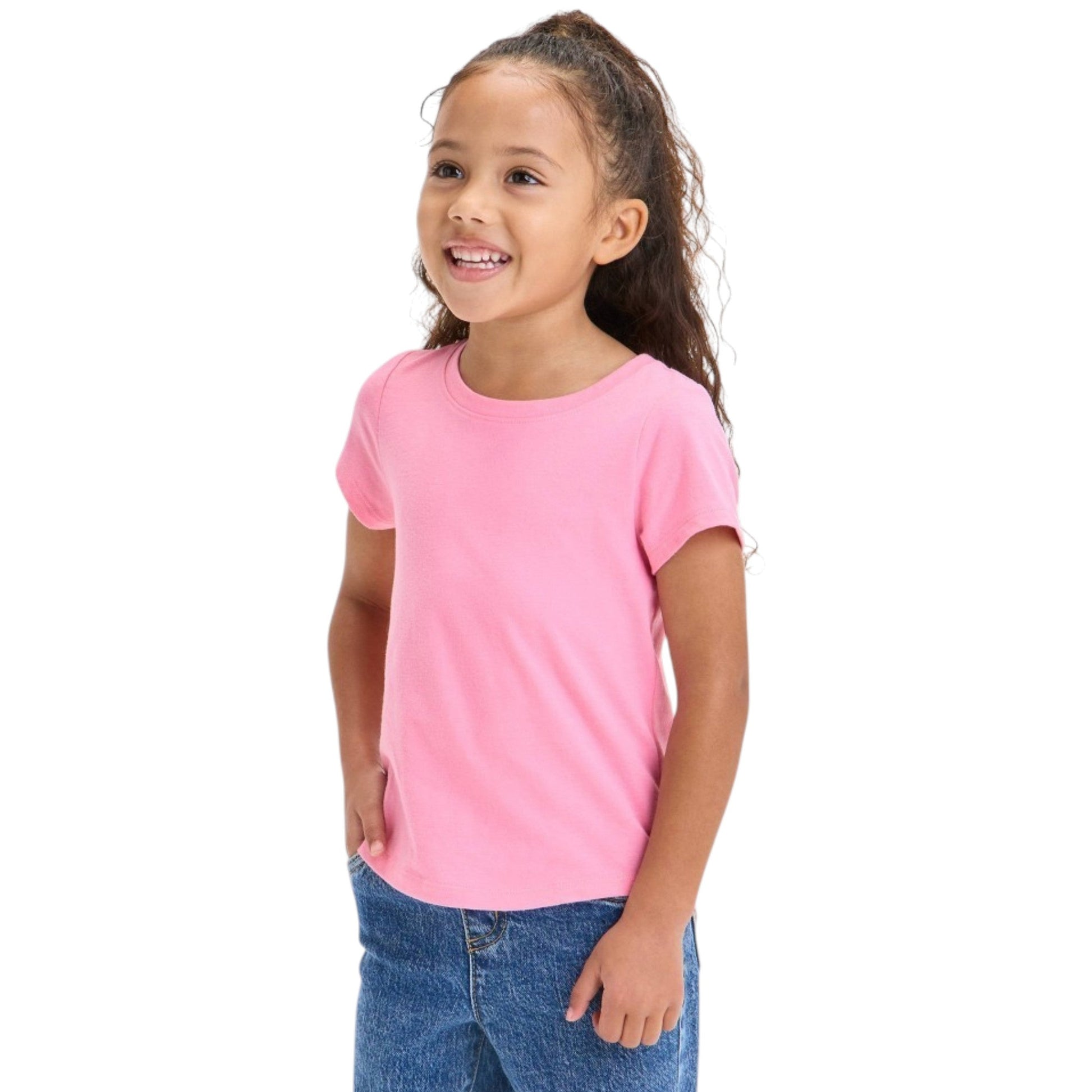 Kids Girl's Plain Top,Pink