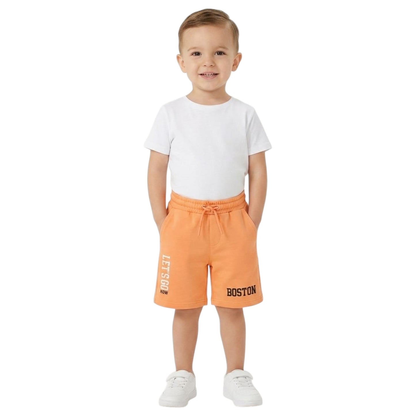 Kids Boy's Printed Short,Orange