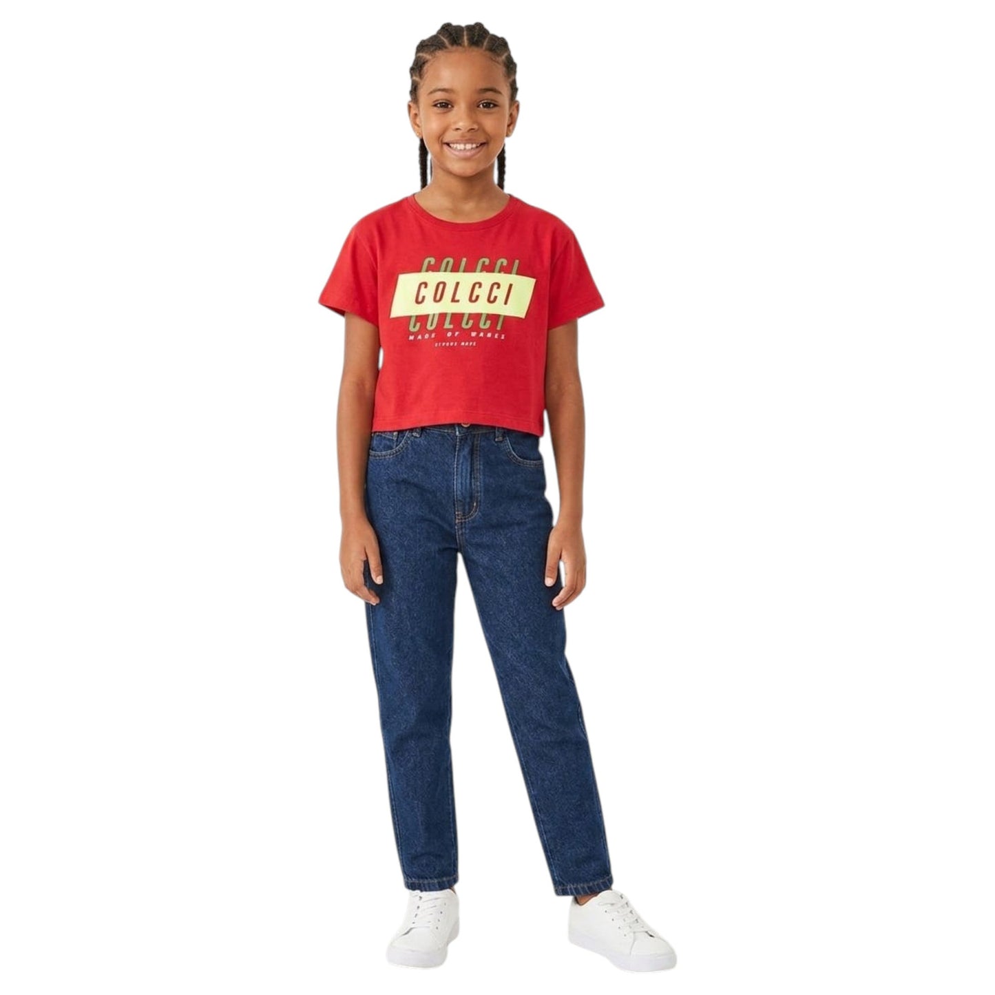 Kids Girl's Printed Top,Red