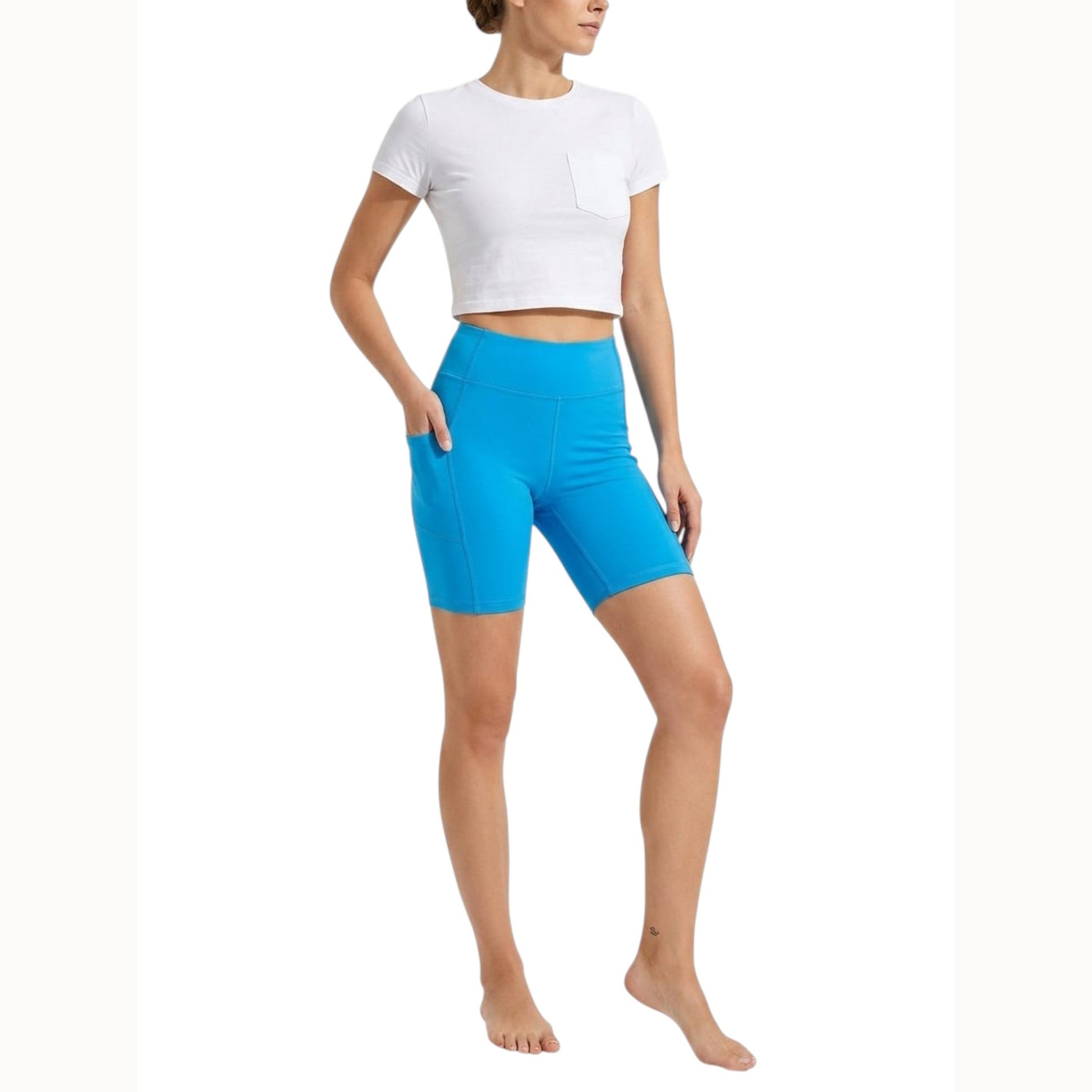 Women's Plain Short,Blue