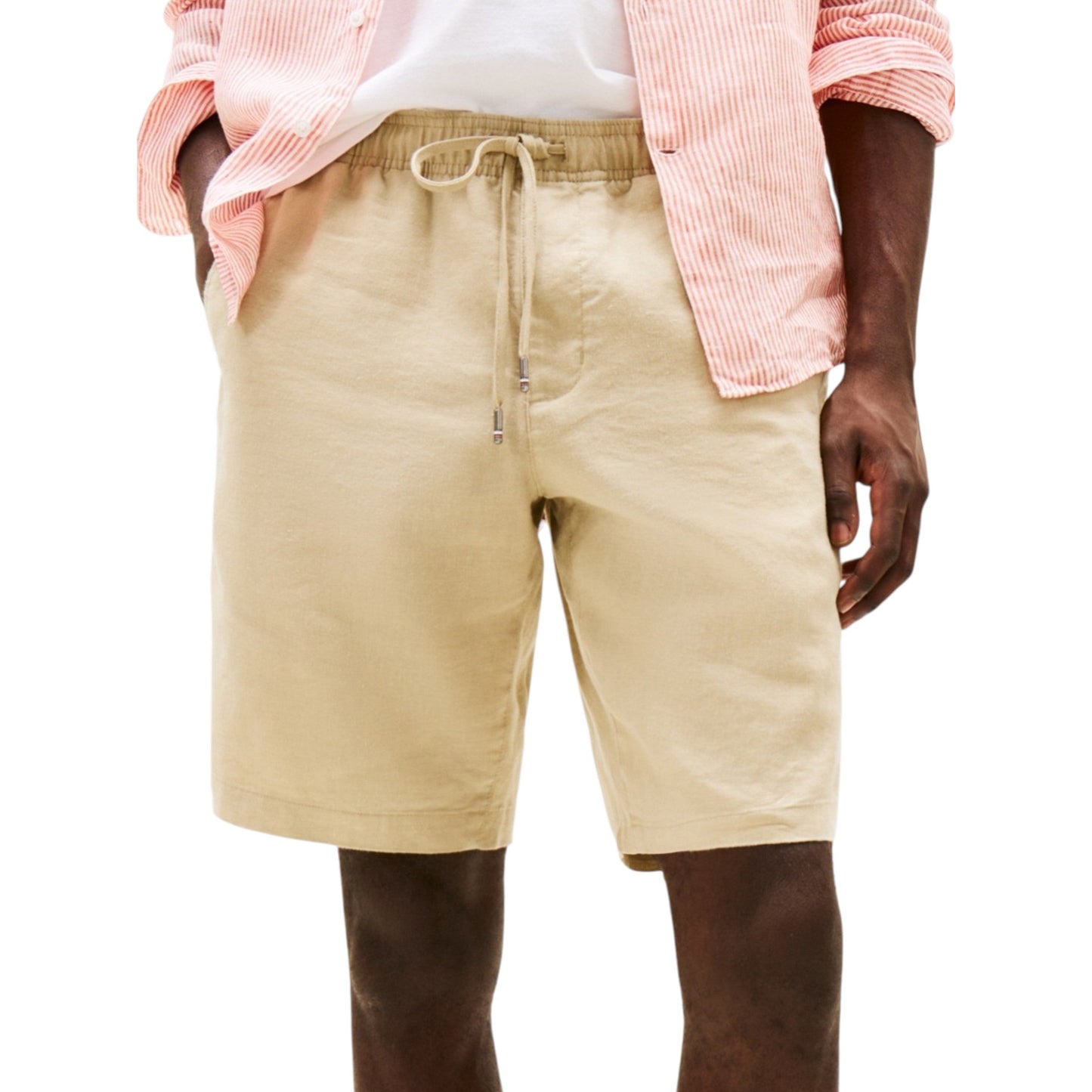 Men's Plain Solid Short,Beige