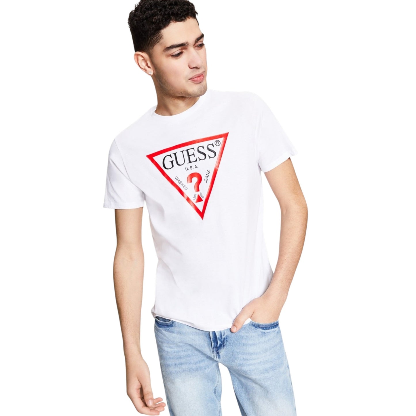 Men's Brand Logo Printed Top,White