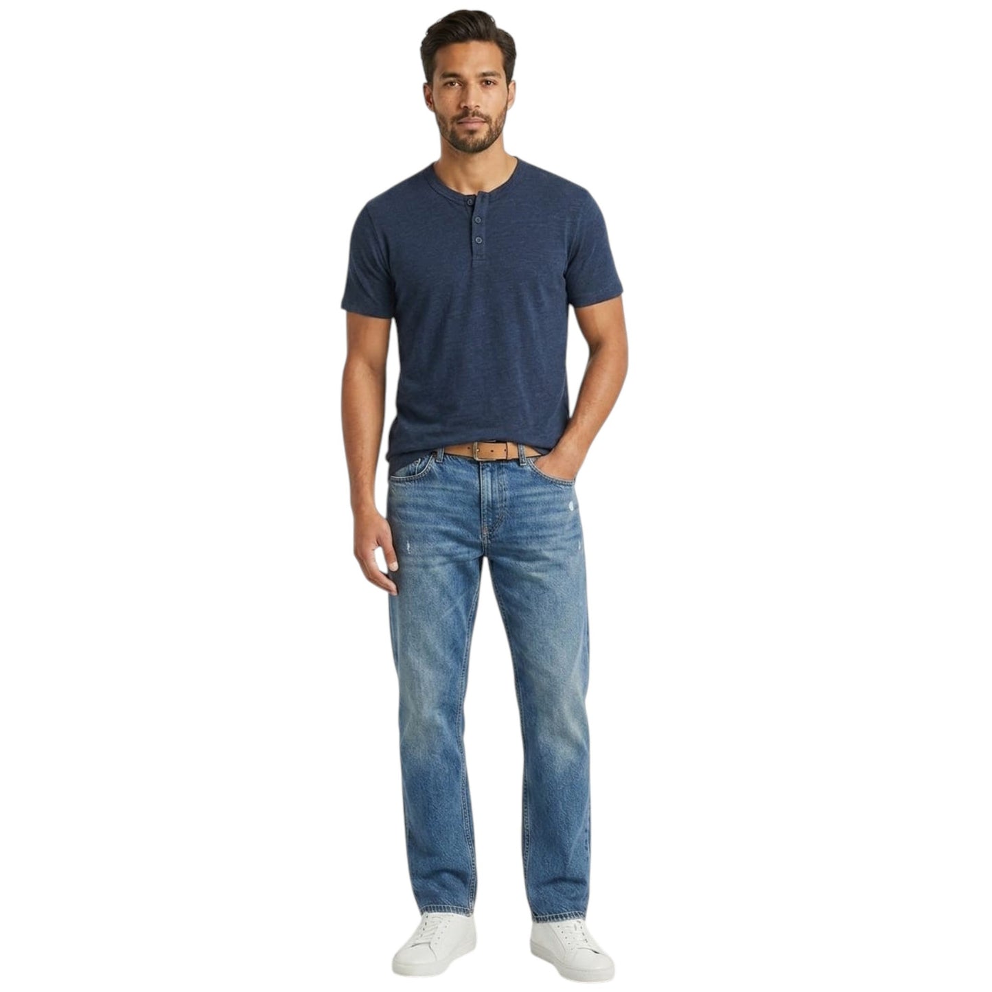 Men's Plain Solid Top,Navy