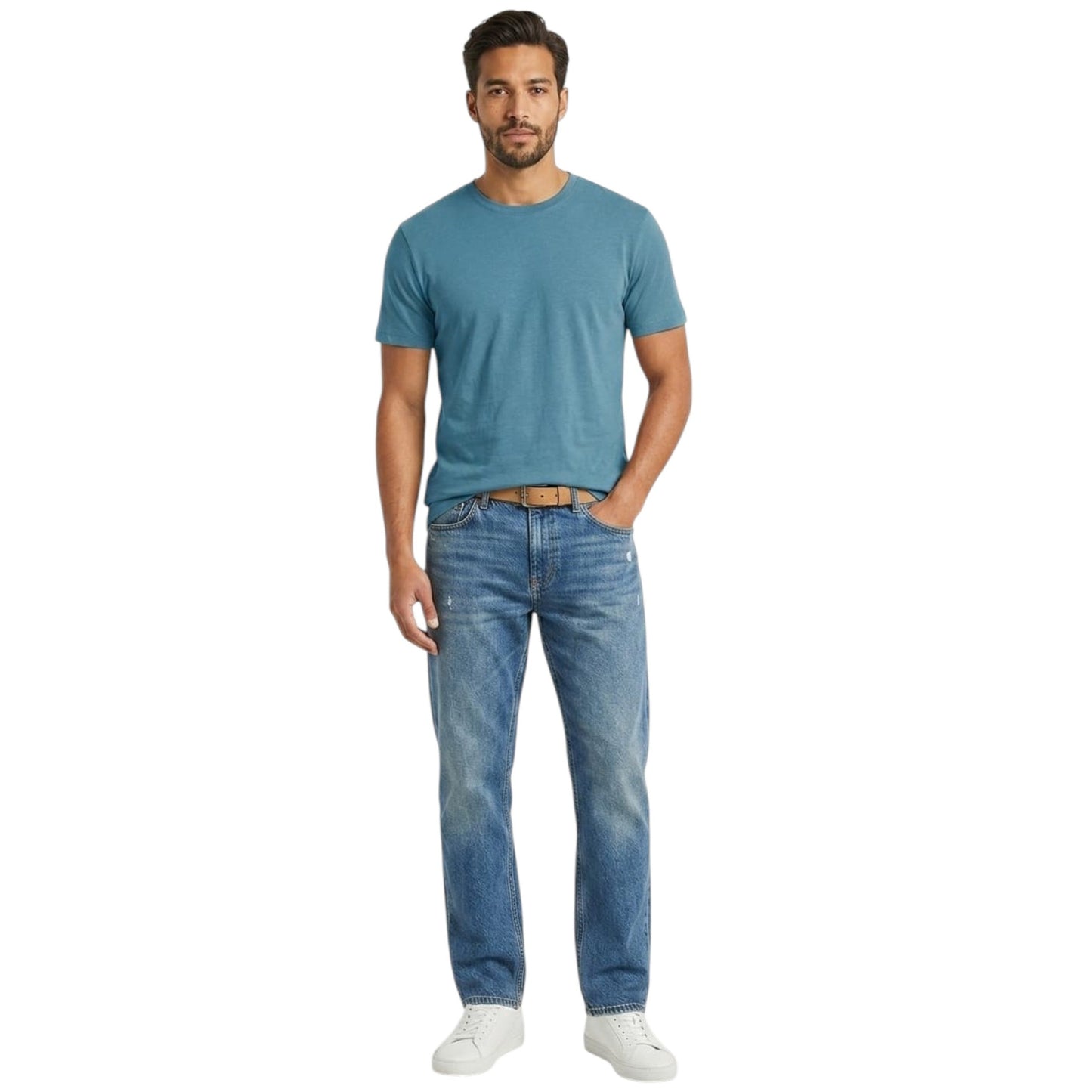 Men's Plain Solid Top,Dusty Blue