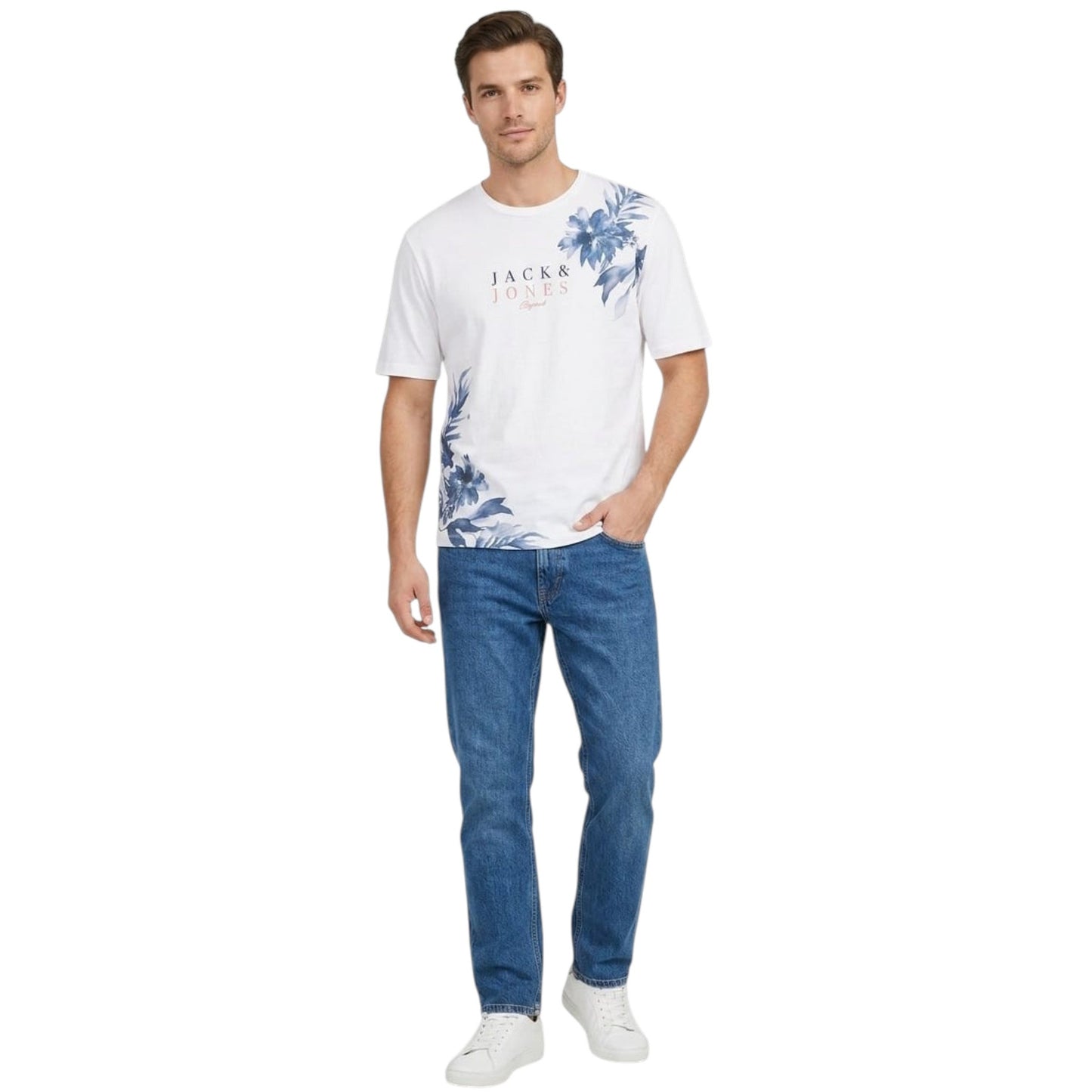 Men's Brand Logo Printed Top,White