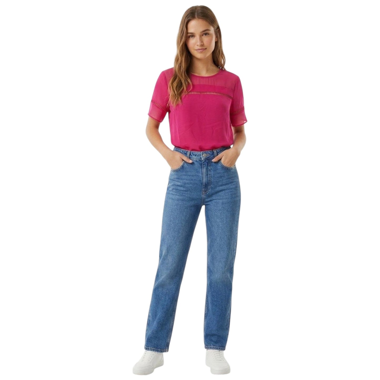 Women's Plain Solid Top,Red