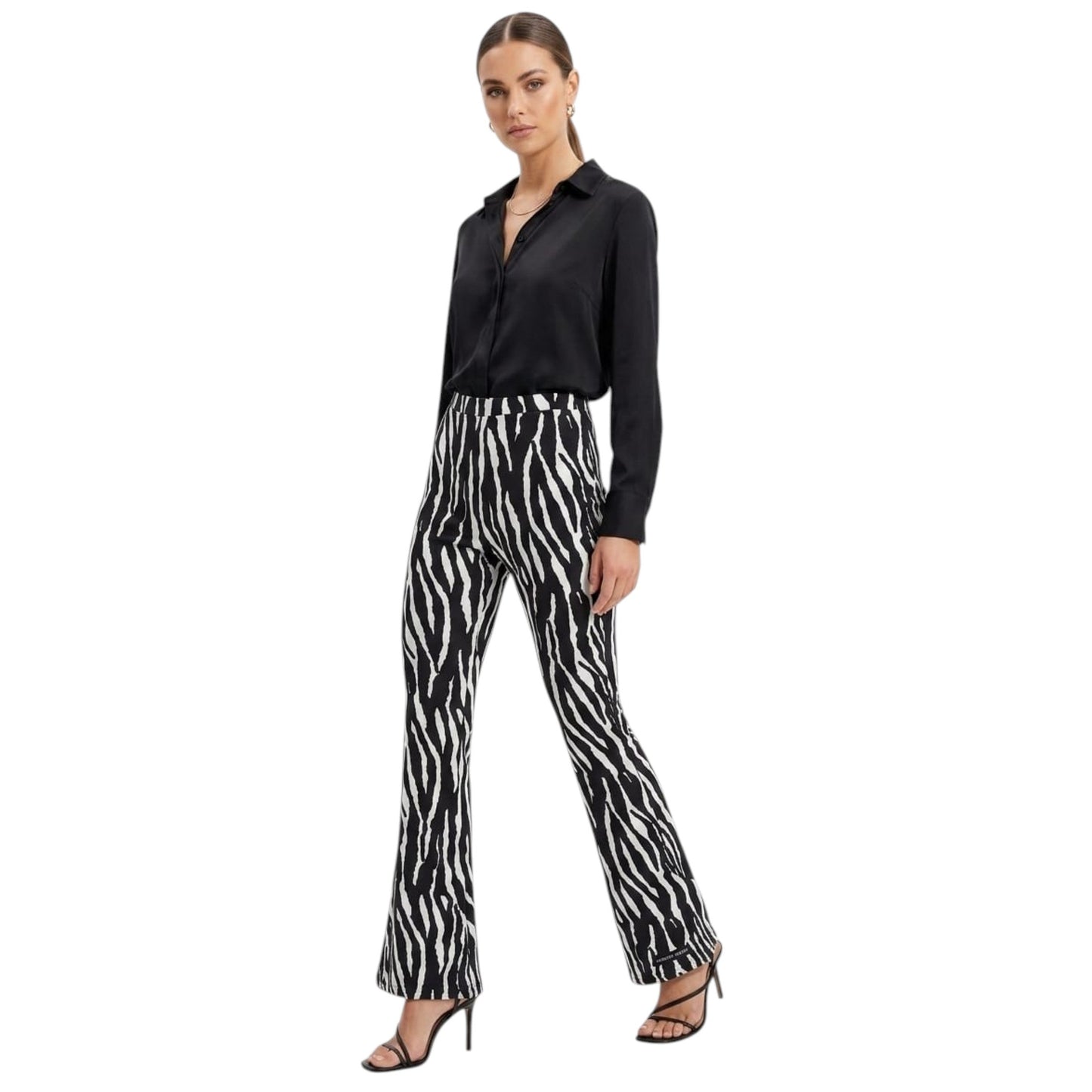 Women's Printed Pant,Black/White