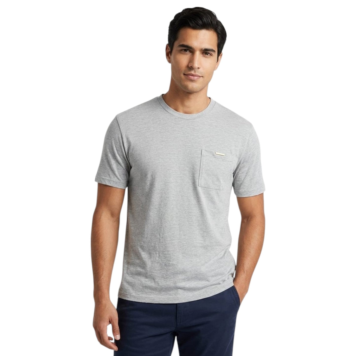 Men's Plain Solid Top,Grey