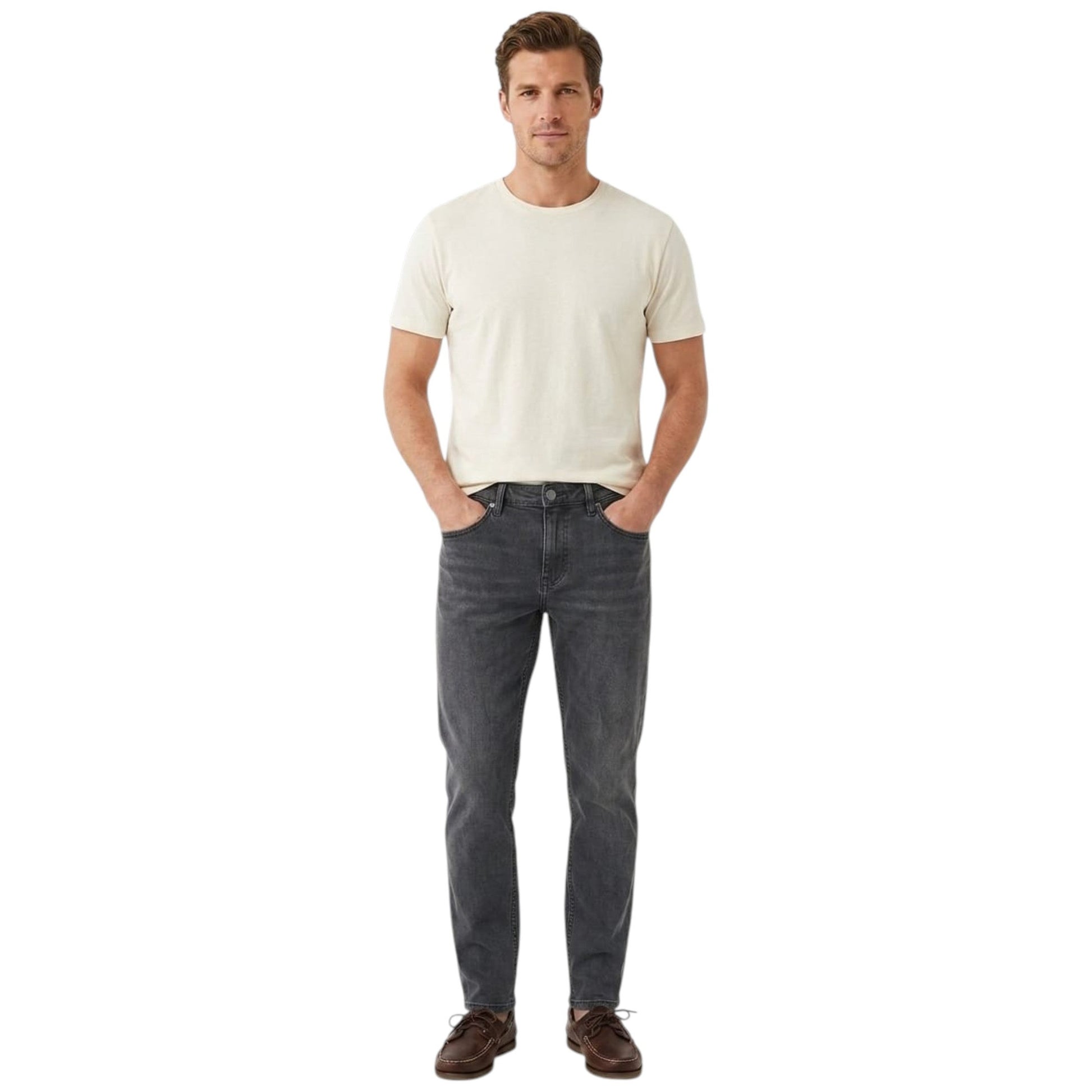 Men's Washed Jeans,Dark Grey