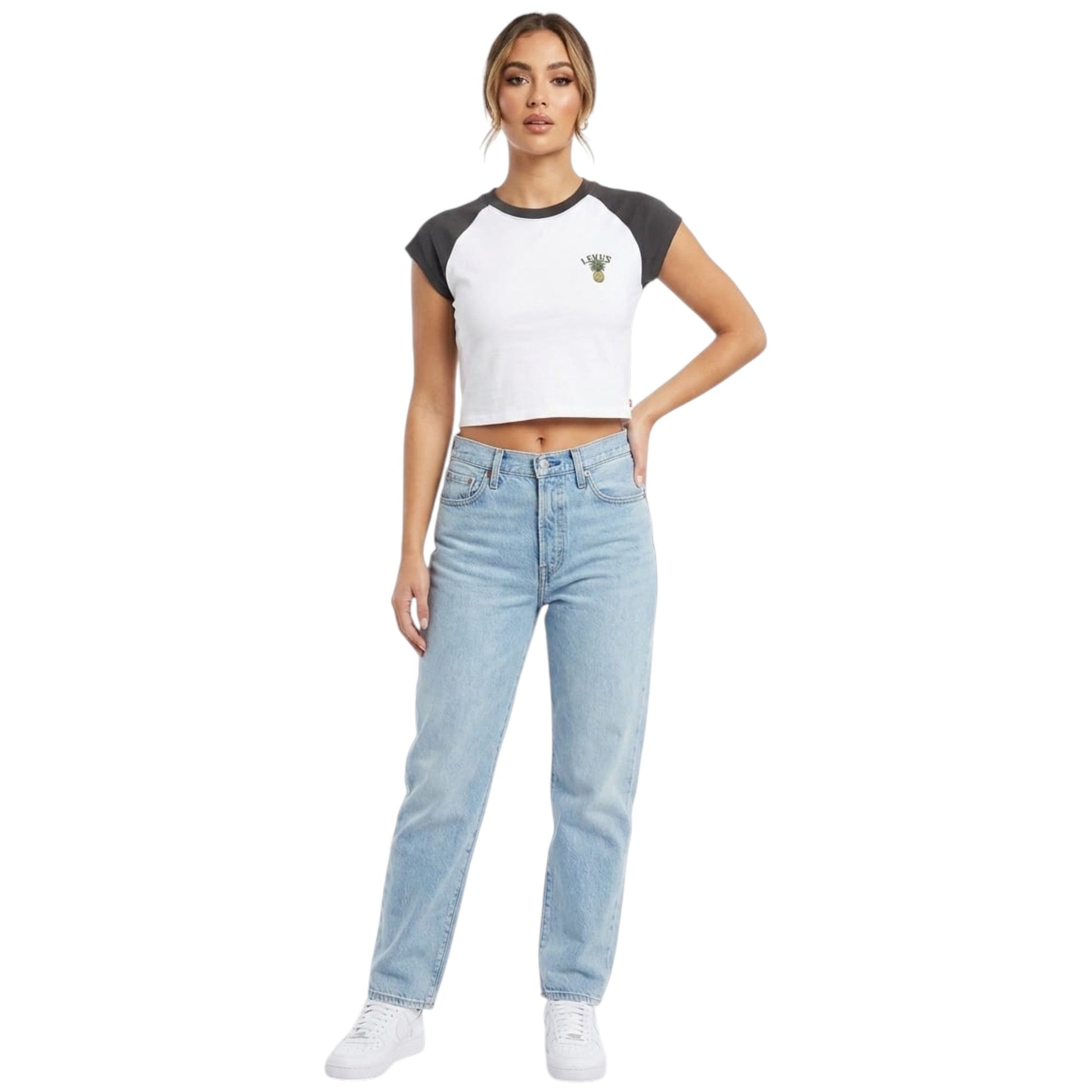Women's Colorblocked Top,White