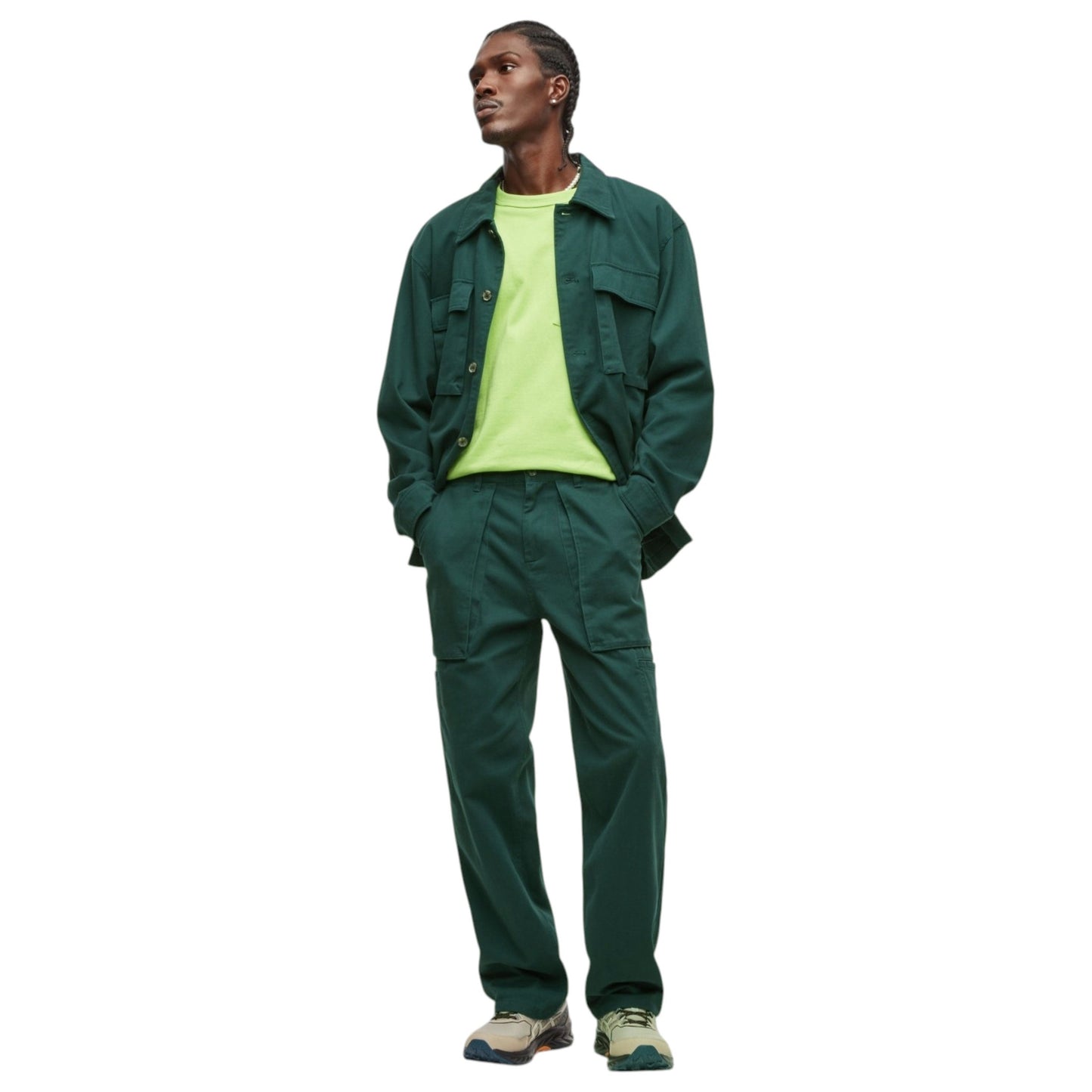 Men's Plain Pant,Dark Green