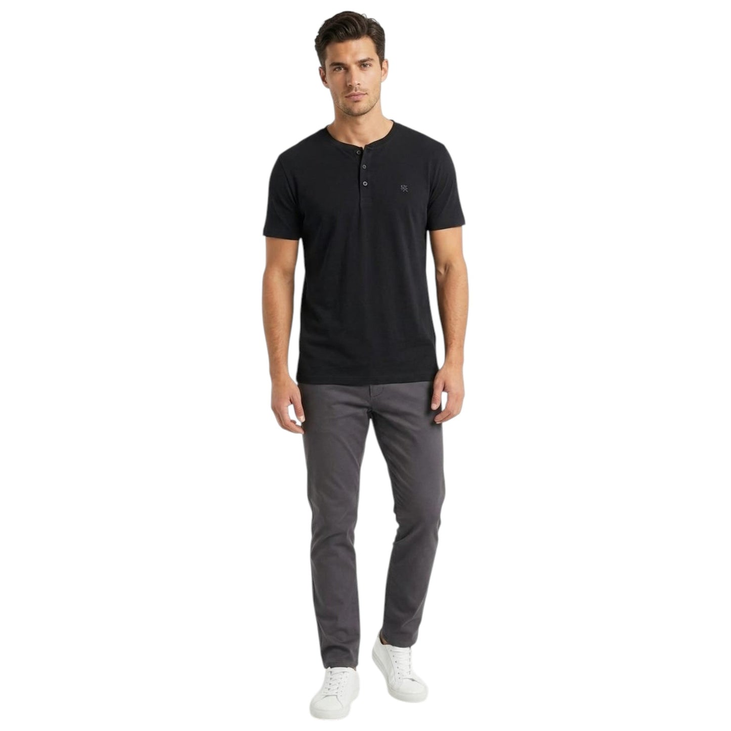Men's Textured Top,Black