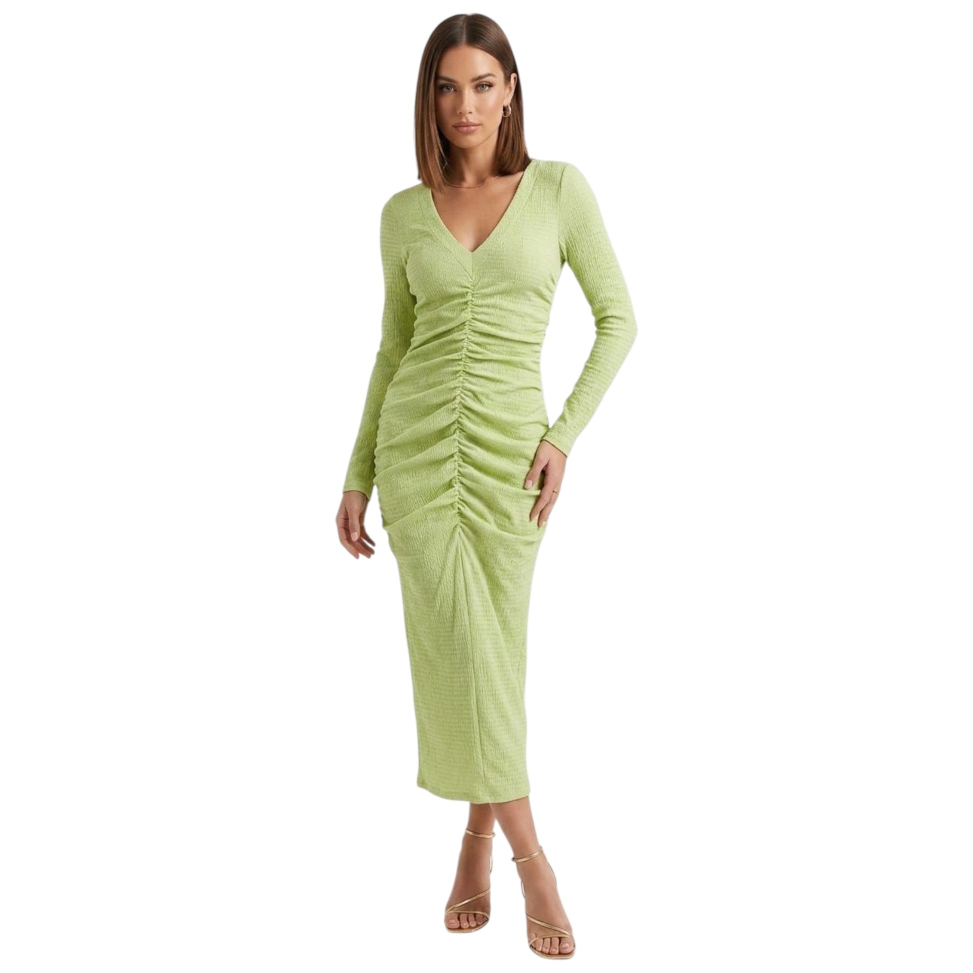 Women's Textured Dress,Light Green
