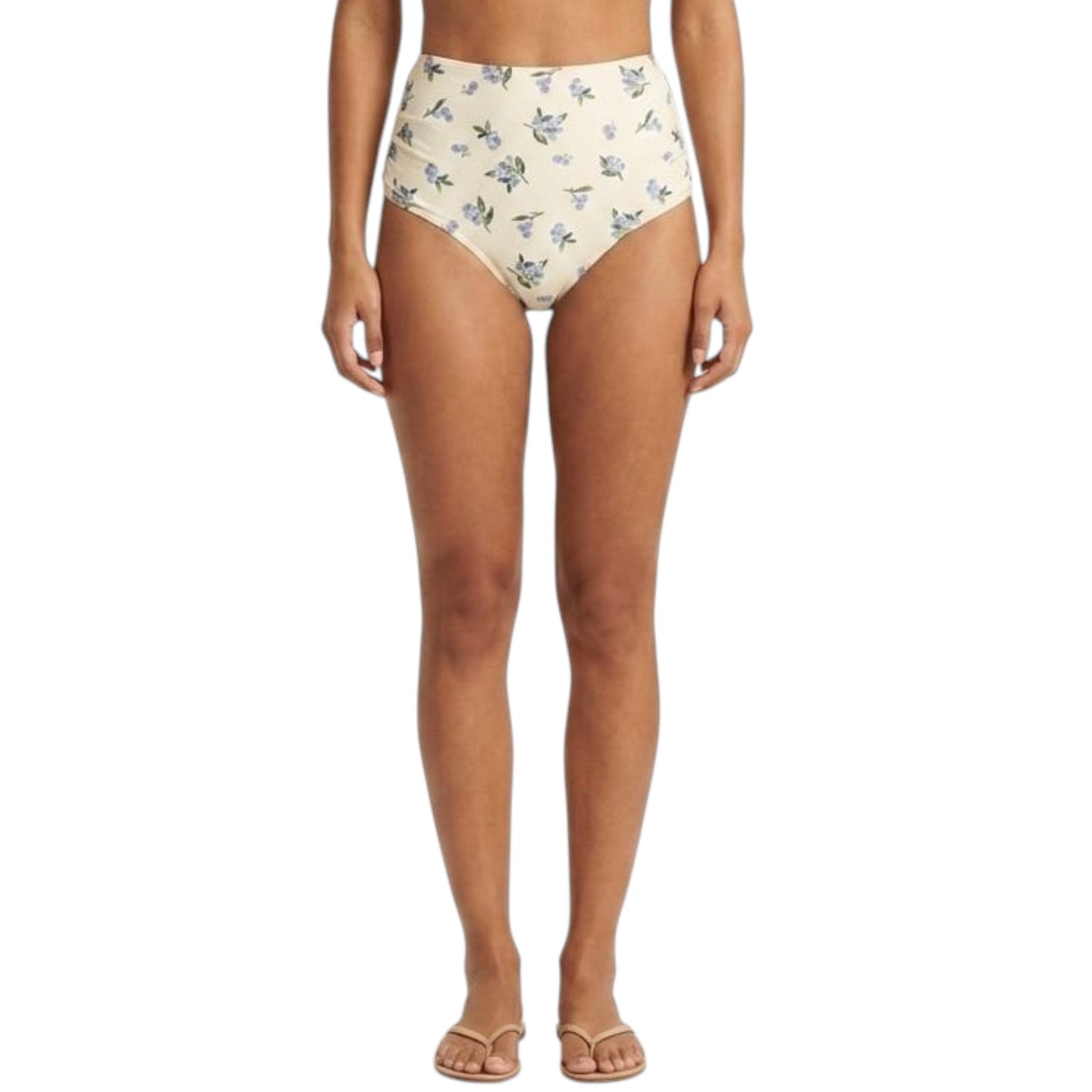 Women's Printed Bikini Bottom,White