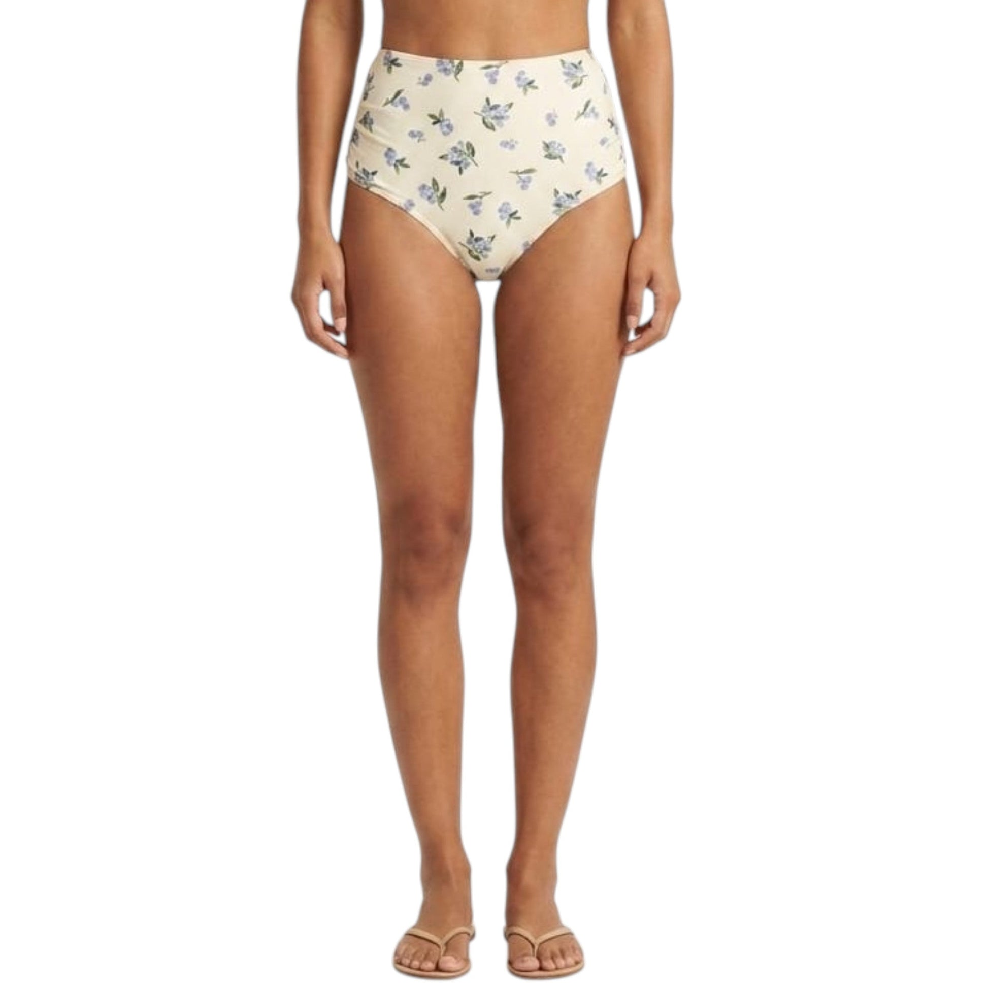 Women's Printed Bikini Bottom,White